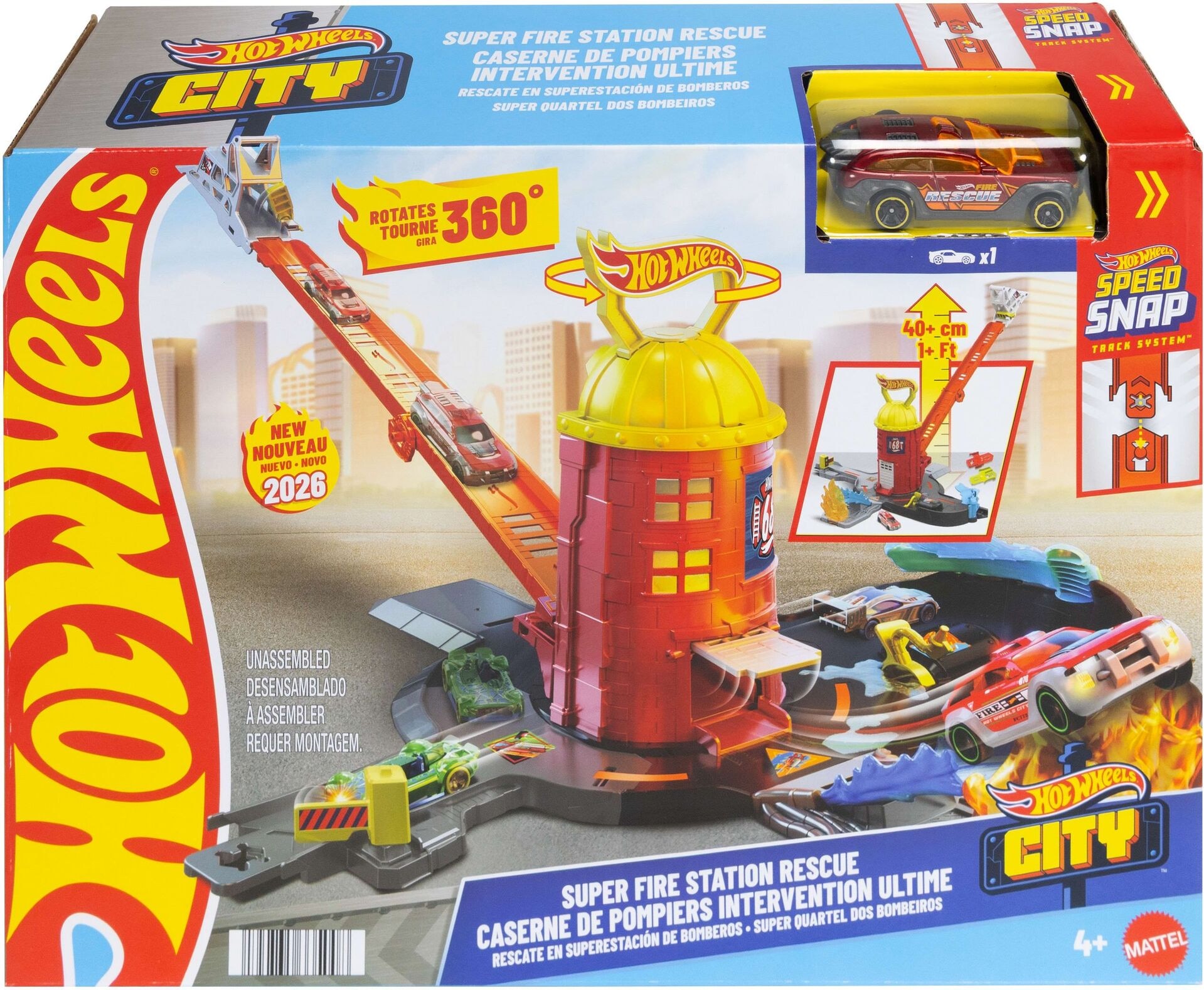 Hot Wheels City Super Feuerwehrwache - Mattel - MATTEL JHL95 Produktfoto - Mattel - Hot Wheels City Super Feuerwehrwache - Modell MATTEL JHL95