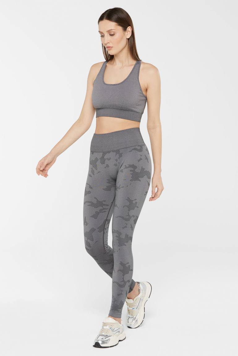 SENSES 2509197022 Leggings PA: LINA mit Print, Grau