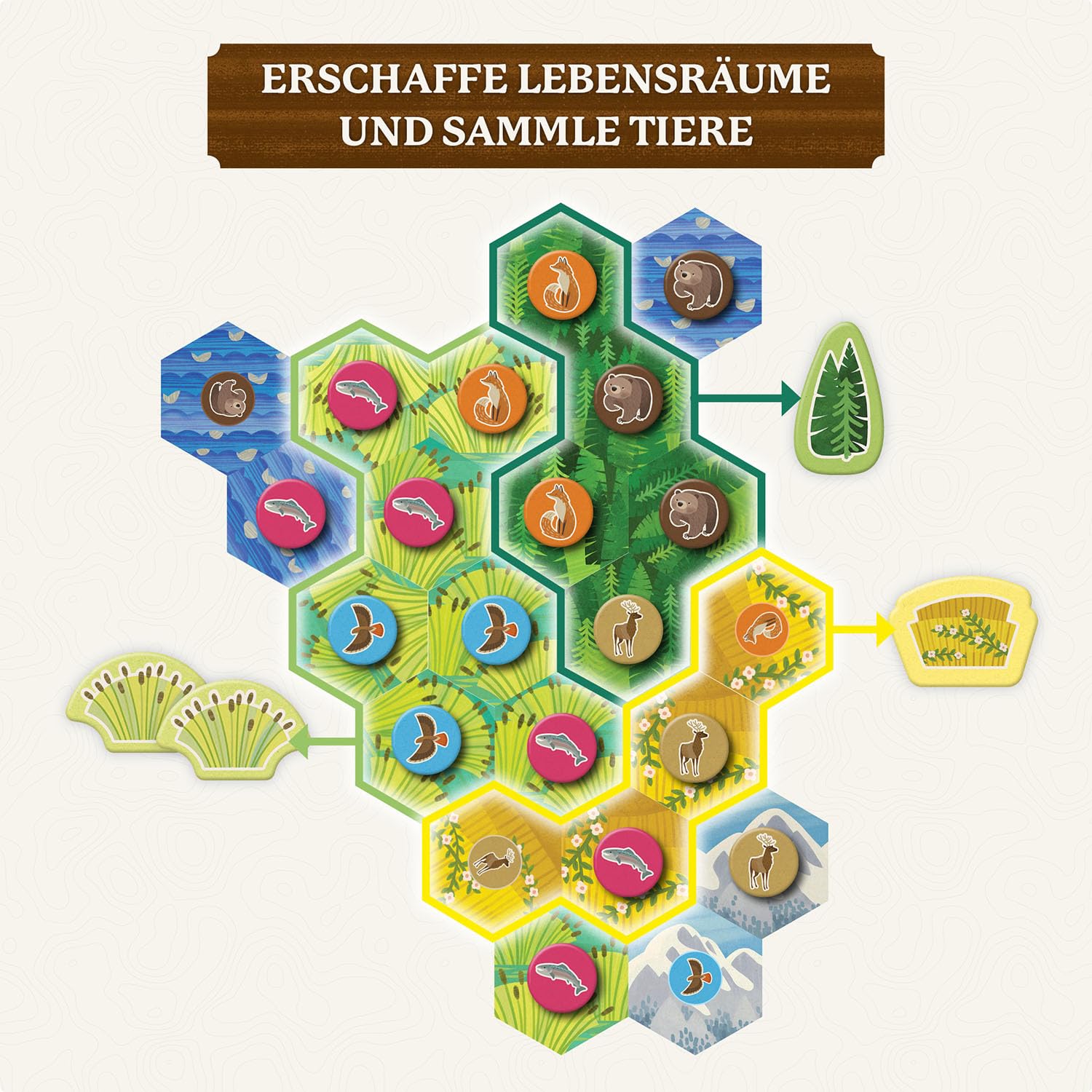 Kosmos Cascadia Junior - Taktisches Legespiel Mit Tieren & Natur 684884 Kunst, Grafiken, Muster