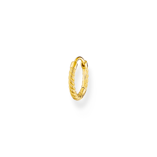 Thomas Sabo Ohrringe Einzel Creole Seil Gold Thomas, Sabo, Ohrringe, Einzel, Creole, Seil, Gold, Gold, Zubehör, Diamant, Schmuck, Schatz