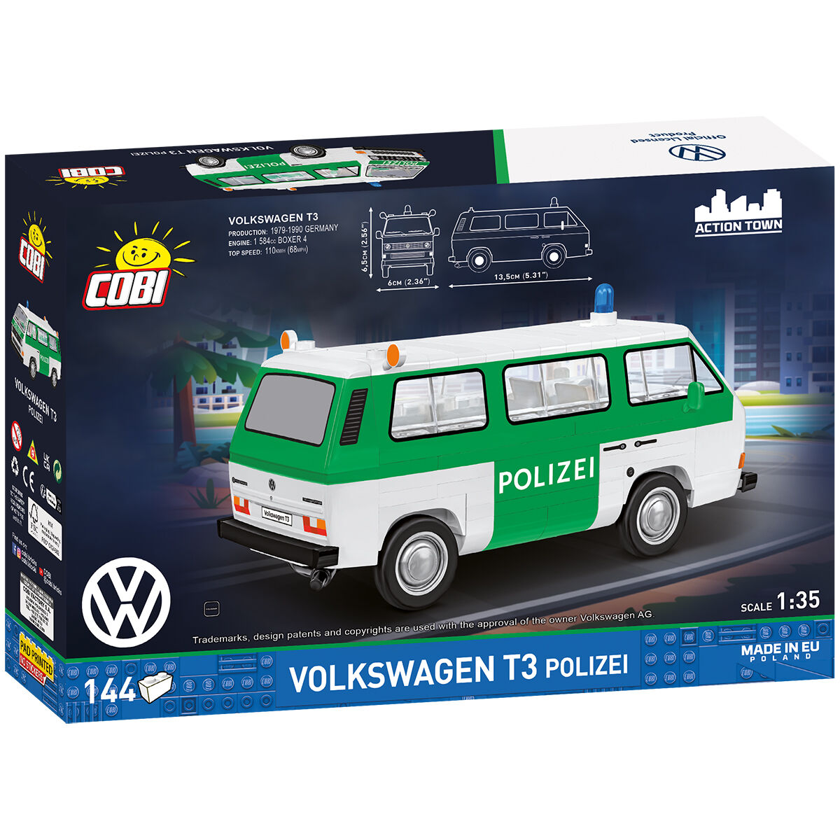 COBI 24637 - VW T3 Polizei - Maßstab 1:36 - Bild 2 COBI 24637 - VW T3 Polizei - Maßstab 1:36 - Bild 2