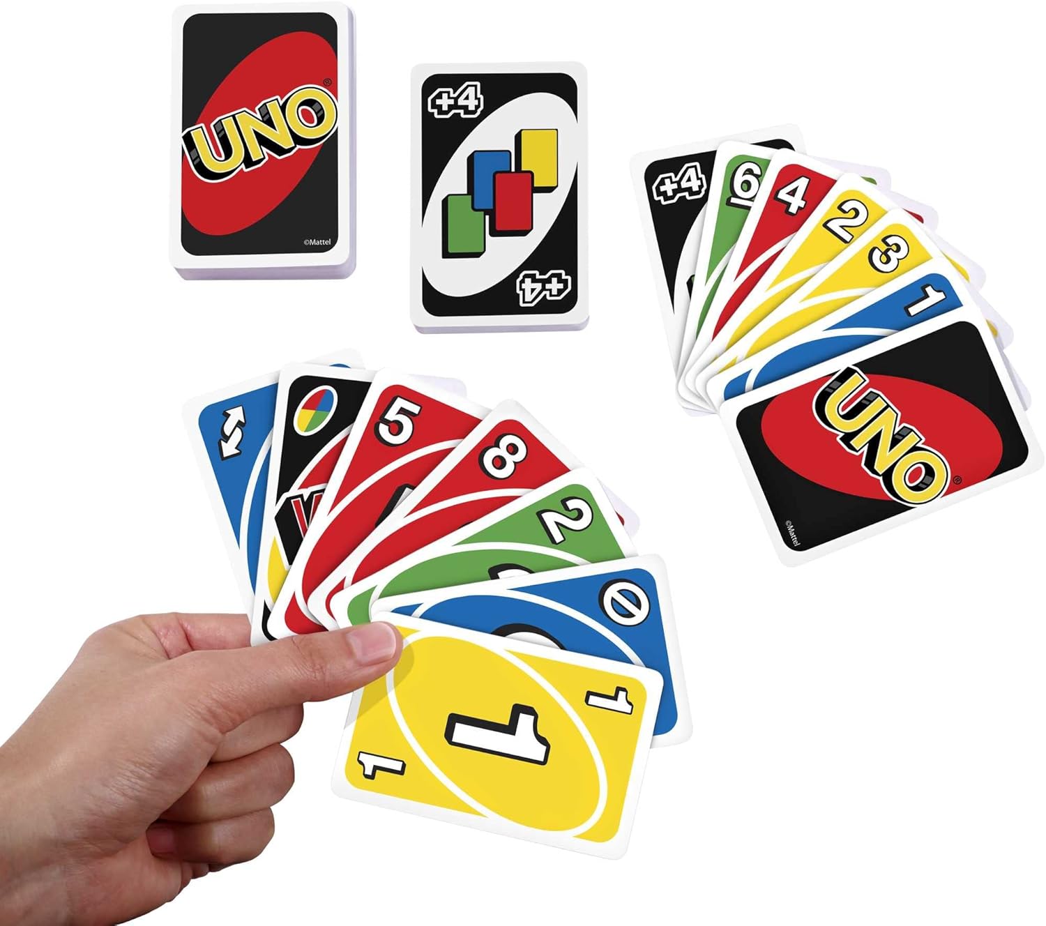 UNO - Das klassische Kartenspiel mit neuen Features (Mattel W2087) Text