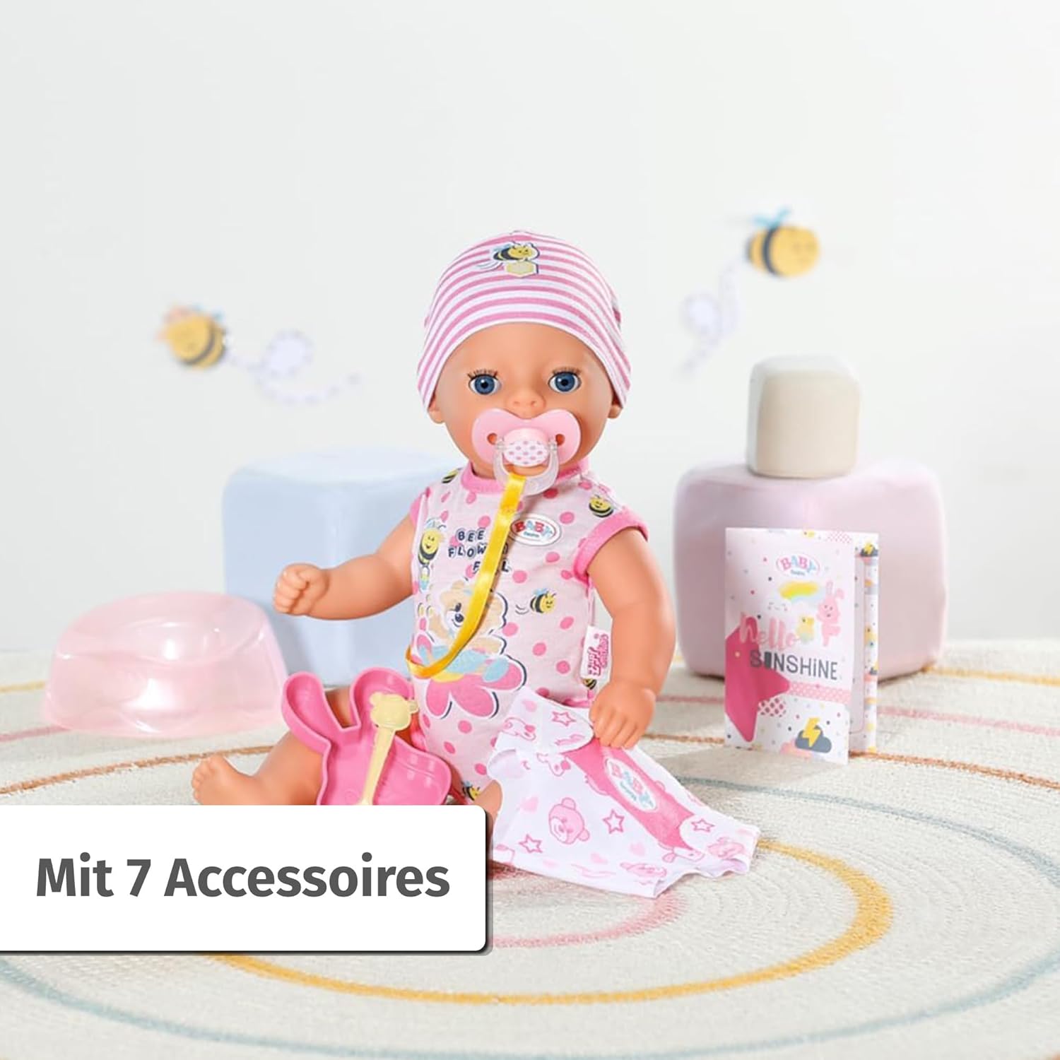 BABY born® Little Baby Girl DE - 36 cm große Babypuppe mit 7 Funktionen Baby, Person, Puppe, Spielzeug, Hut
