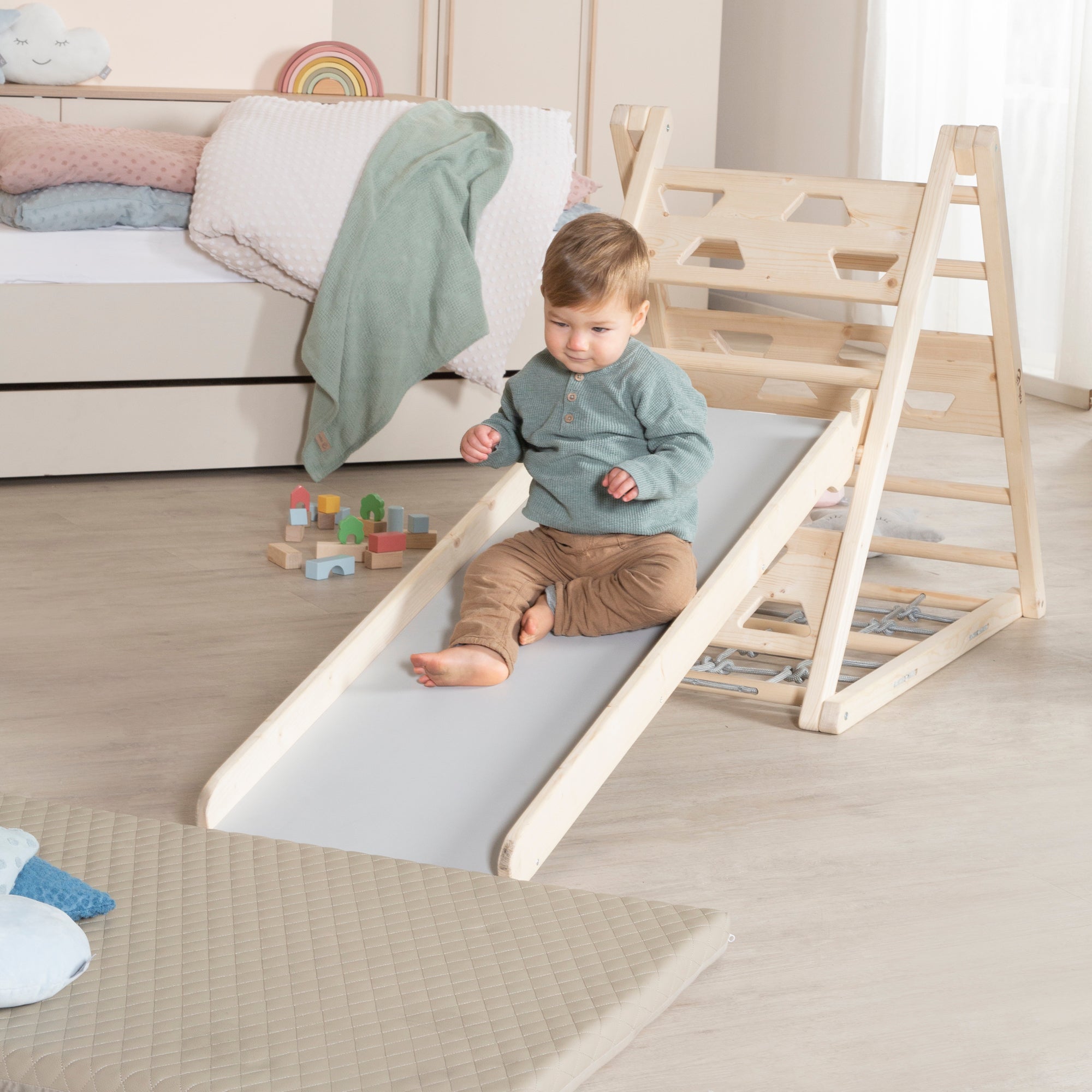 Roba 440130NU Kletterdreieck natur unbehandelt – Motorik & Lernen - Produktbild 13