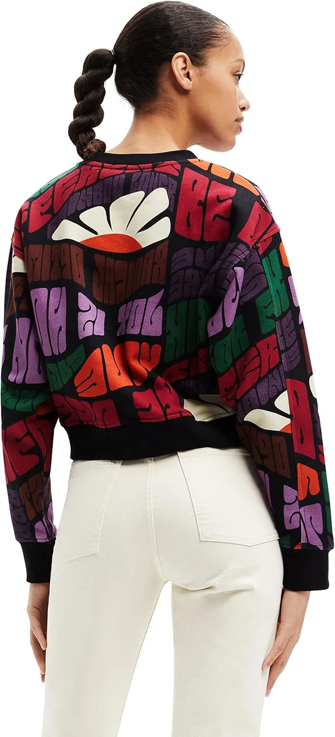 Desigual Damen Pullover - Bunter Pullover mit Retro-Print 22WWSK399019 GR. M Desigual Damen Pullover - Bunter Pullover mit Retro-Print 22WWSK399019 GR. M