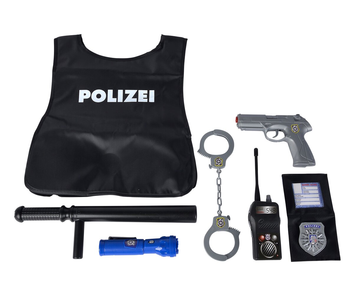 Simba Polizei Einsatz-Set 108102665 Feuerwaffe, Waffe, Pistole, Handfeuerwaffe