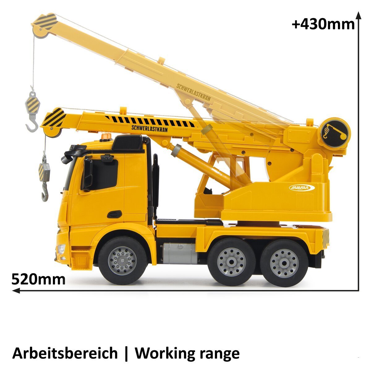 JAMARA Schwerlastkran Mercedes-Benz Arocs 1:20 2,4GHz ab 6 Jahren