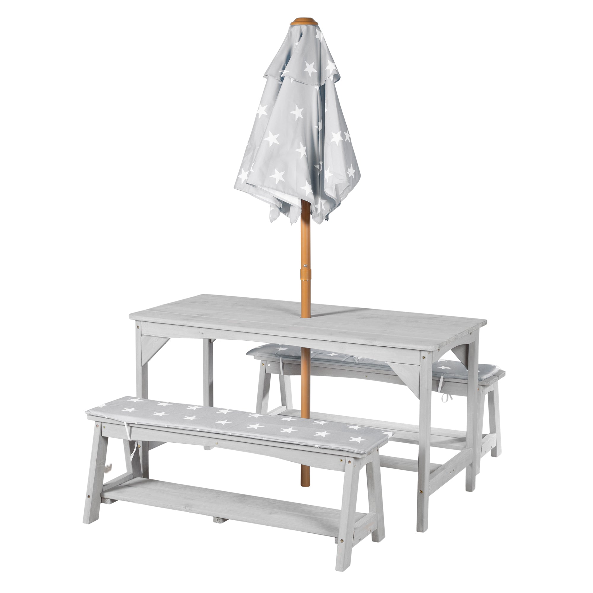 Roba 456030GAV190 Kindersitzgruppe mit auflage, Schirm grau – Outdoor + - Bild 2 Roba 456030GAV190 Kindersitzgruppe mit auflage, Schirm grau – Outdoor + - Produktbild 2