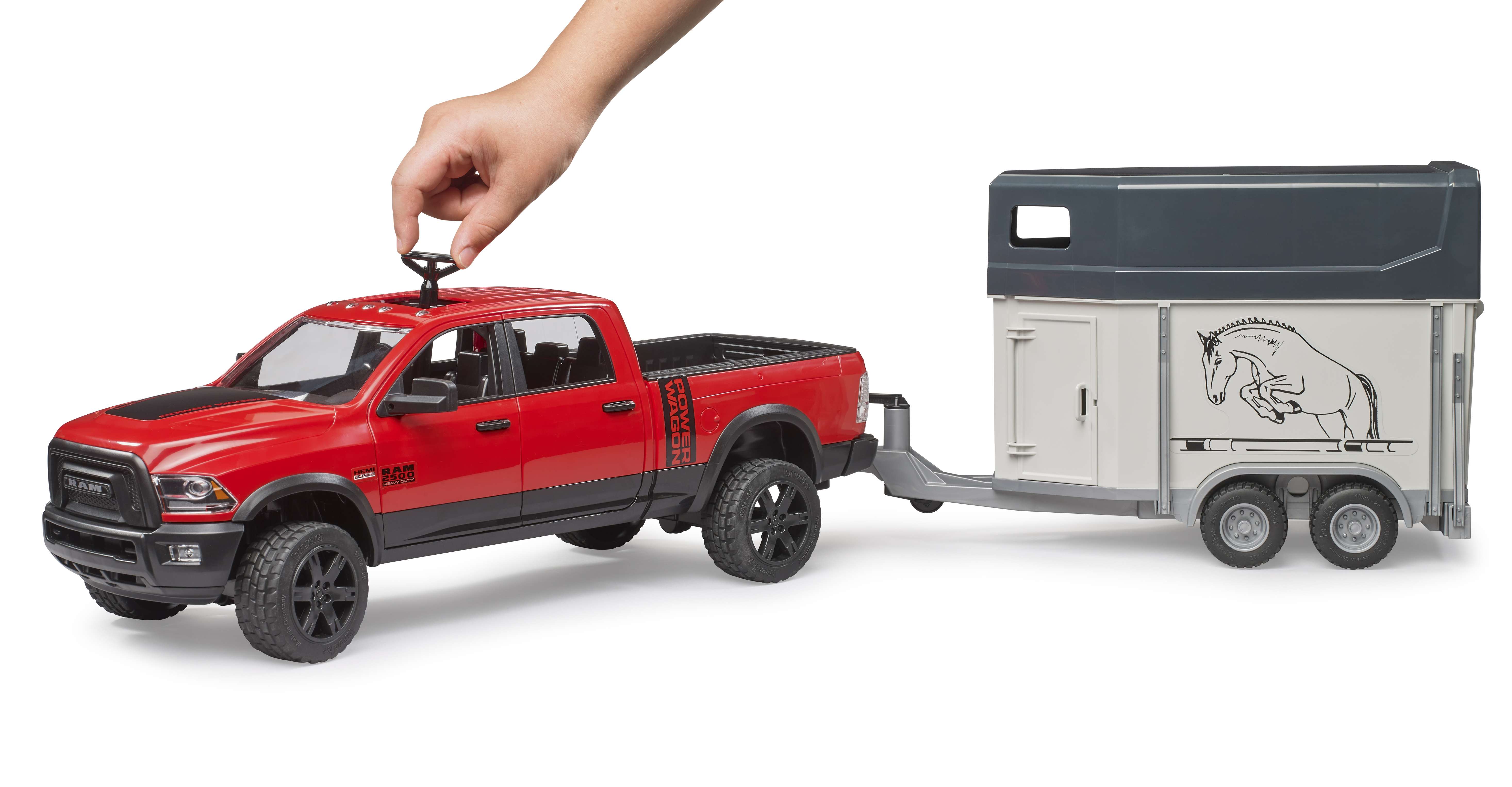 BRUDER 02501 - RAM 2500 Power Wagon mit Pferdeanhänger und Pferd - Bild 3