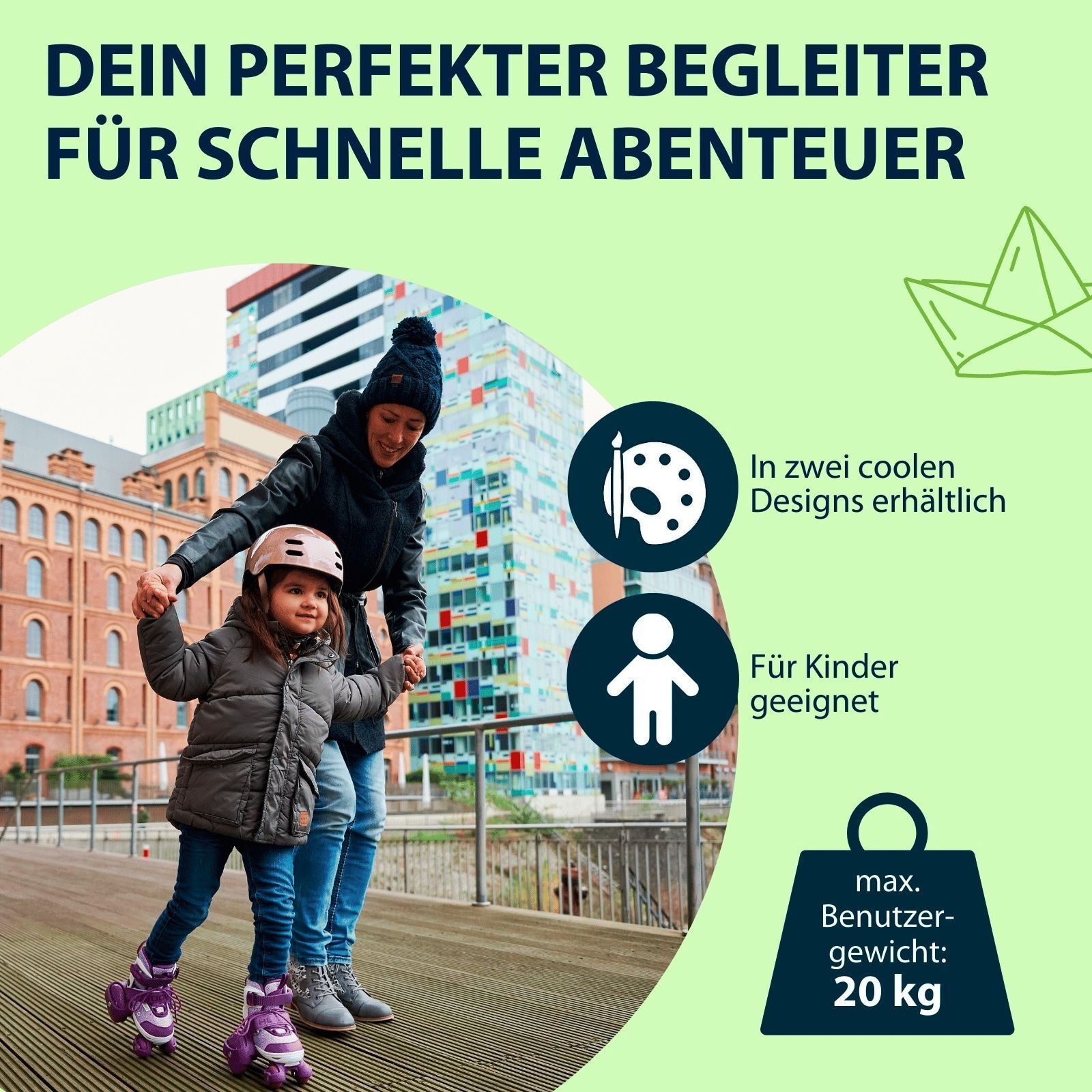 Produktfoto - Hudora - HUDORA Rollschuh My First Quad LED, Boy, Gr. 26-29 - Modell HUDORA 22050