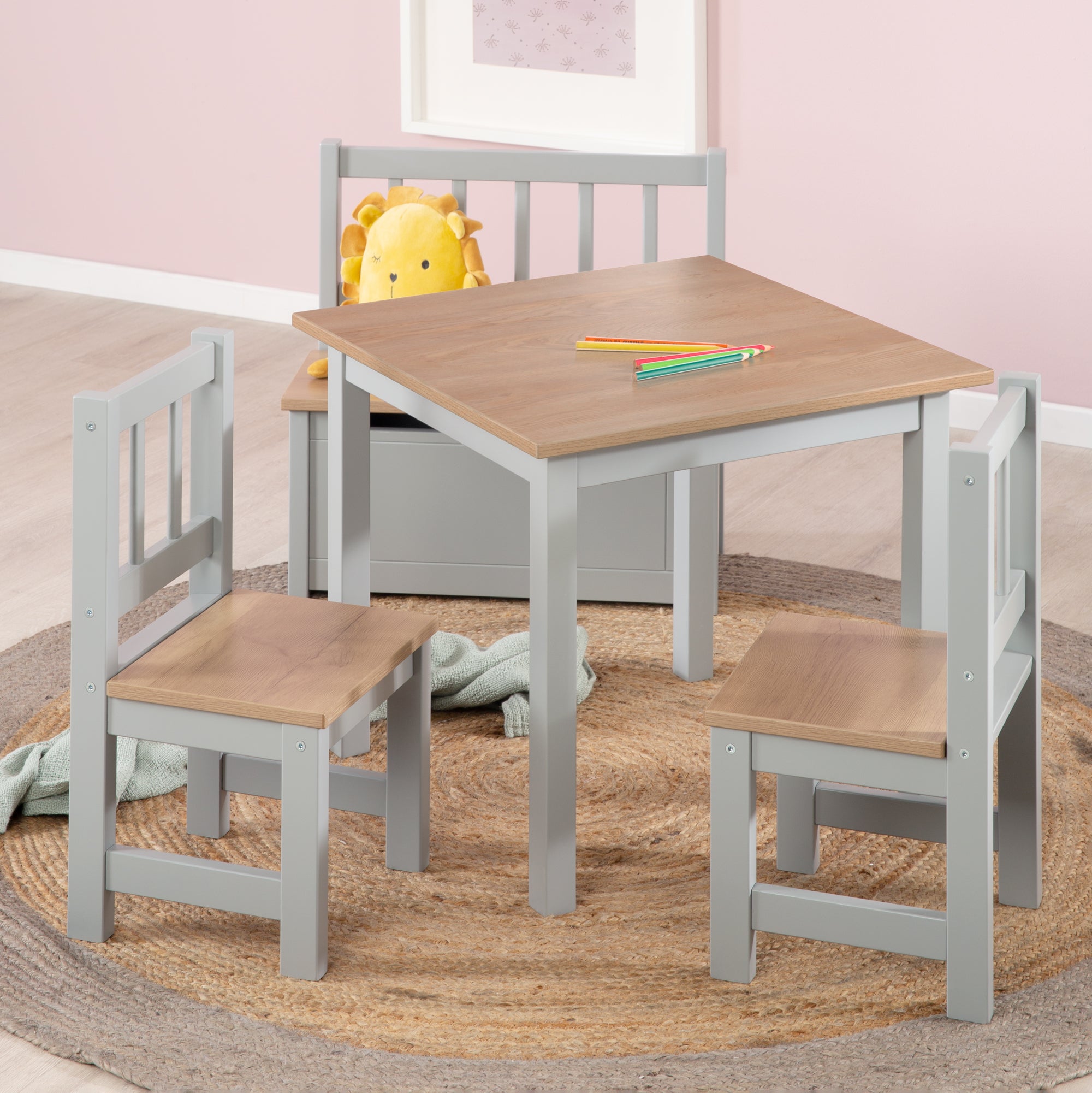 Roba 450040HTP Kindersitzgruppe holz taupe – Spielmöbel - Bild 2 Roba 450040HTP Kindersitzgruppe holz taupe – Spielmöbel - Produktbild 2