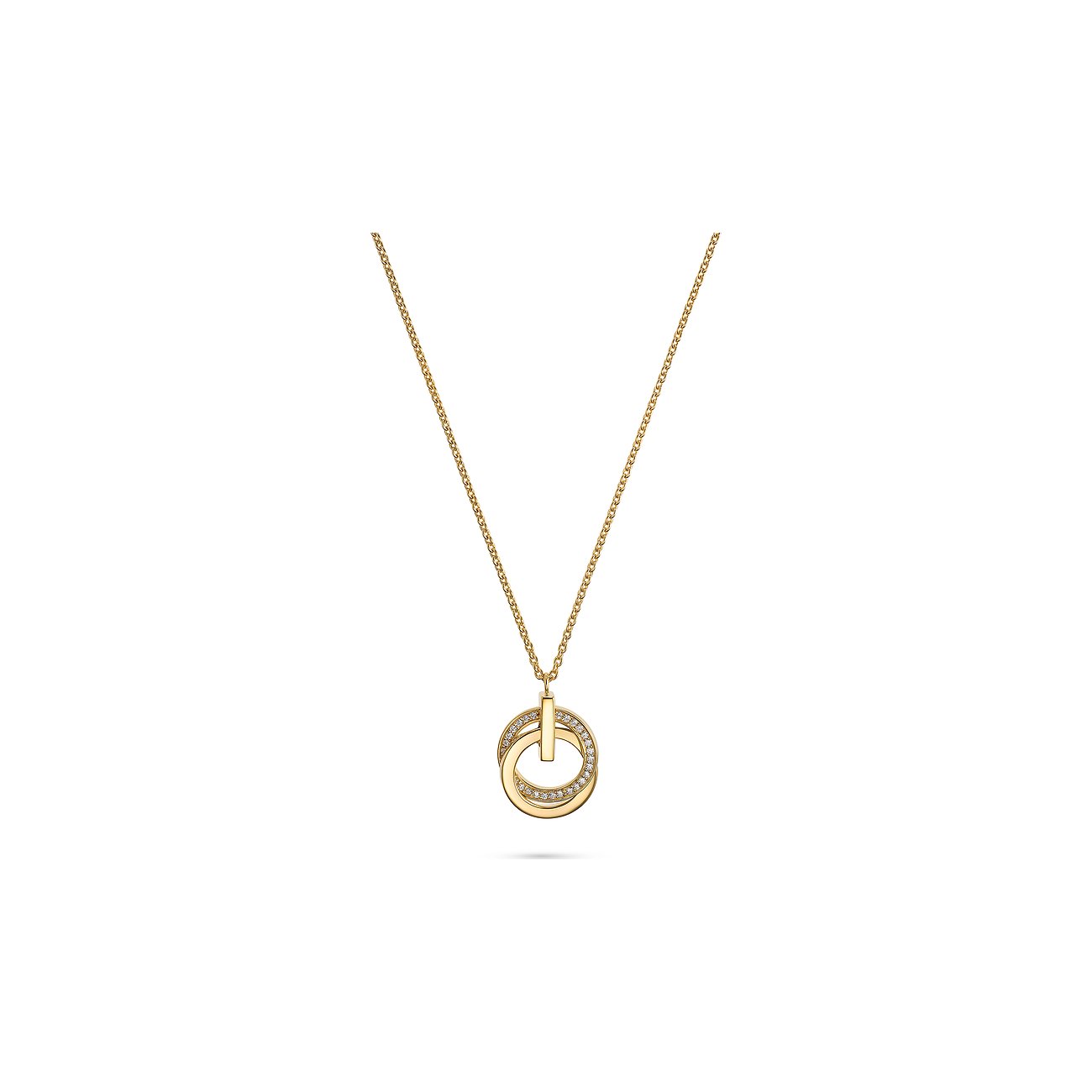 JETTE S.88336861 KETTE M. ANHÄNGER, GELBGOLD, 42+3 CM