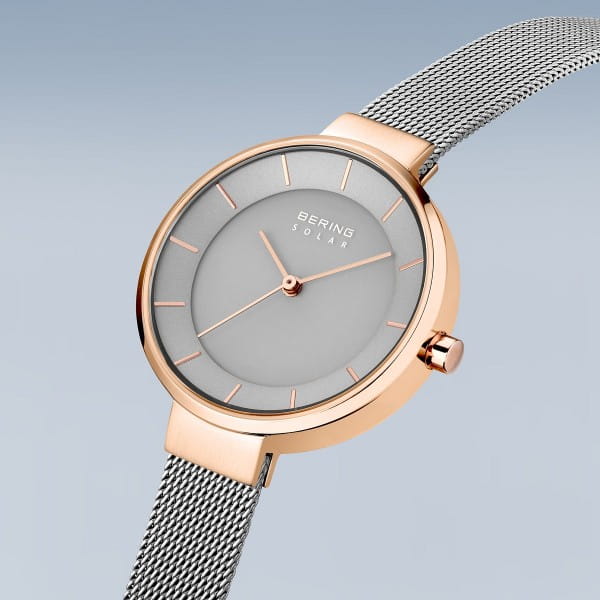 Bering 14631-369 Damenuhr, Milanaise/Solar, Grau Bering 14631-369 Damenuhr, Milanaise/Solar, Grau