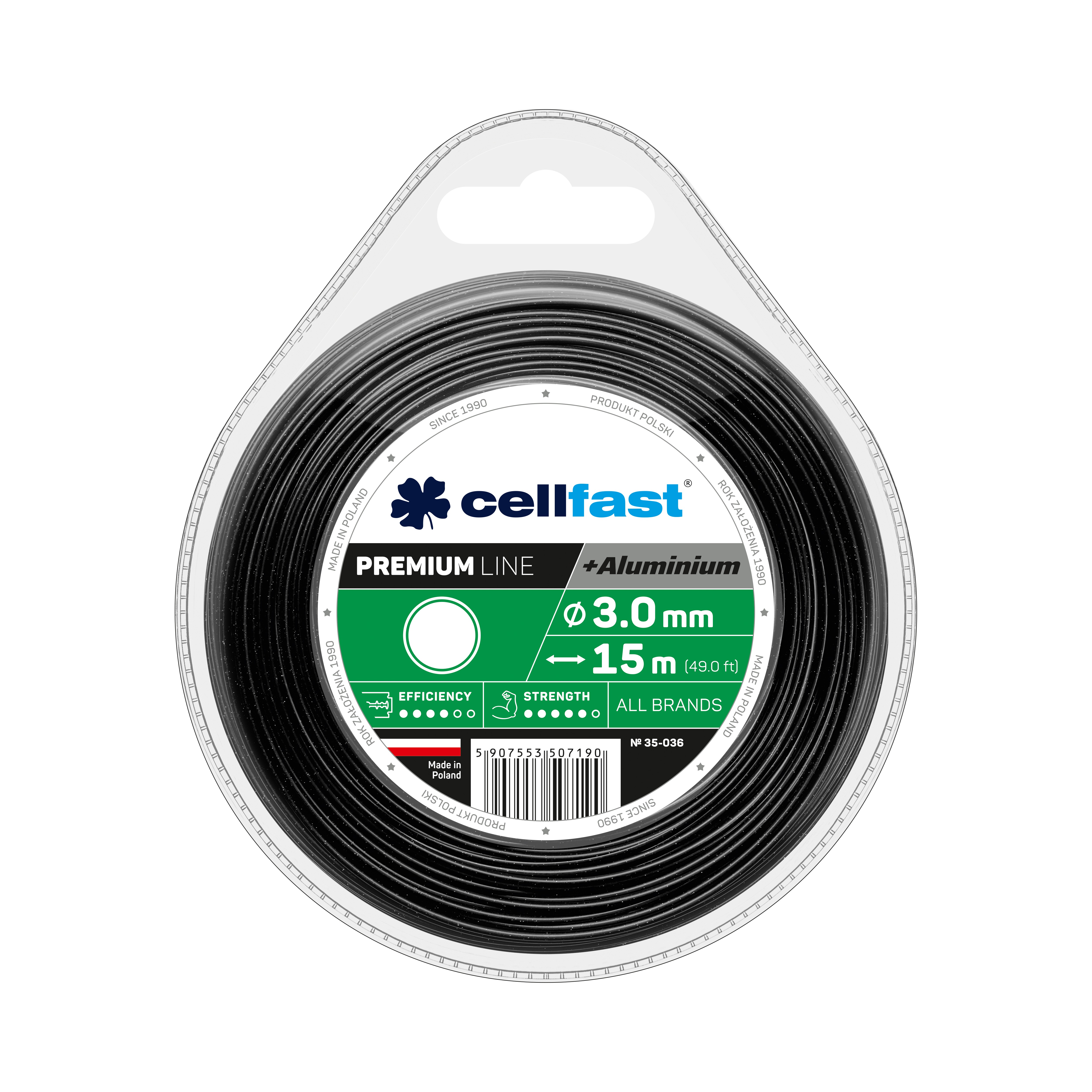 Cellfast PREMIUM Mähfäden 3,0 mm x 15 m Rund