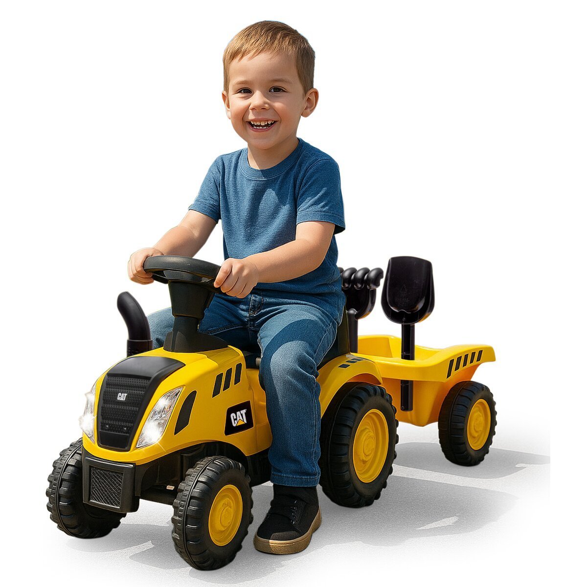 JAMARA Rutscher Caterpillar Traktor mit Anhänger gelb 2in1 ab 12 Monaten JAMARA Rutscher Caterpillar Traktor mit Anhänger gelb 2in1 ab 12 Monaten