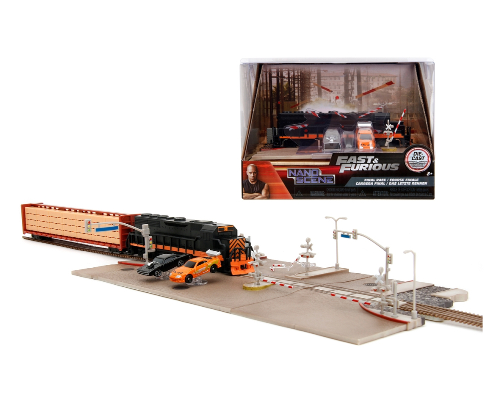 Jada Fast & Furious Nano Train Scene Diorama Jada Fast & Furious Nano Train Scene Diorama