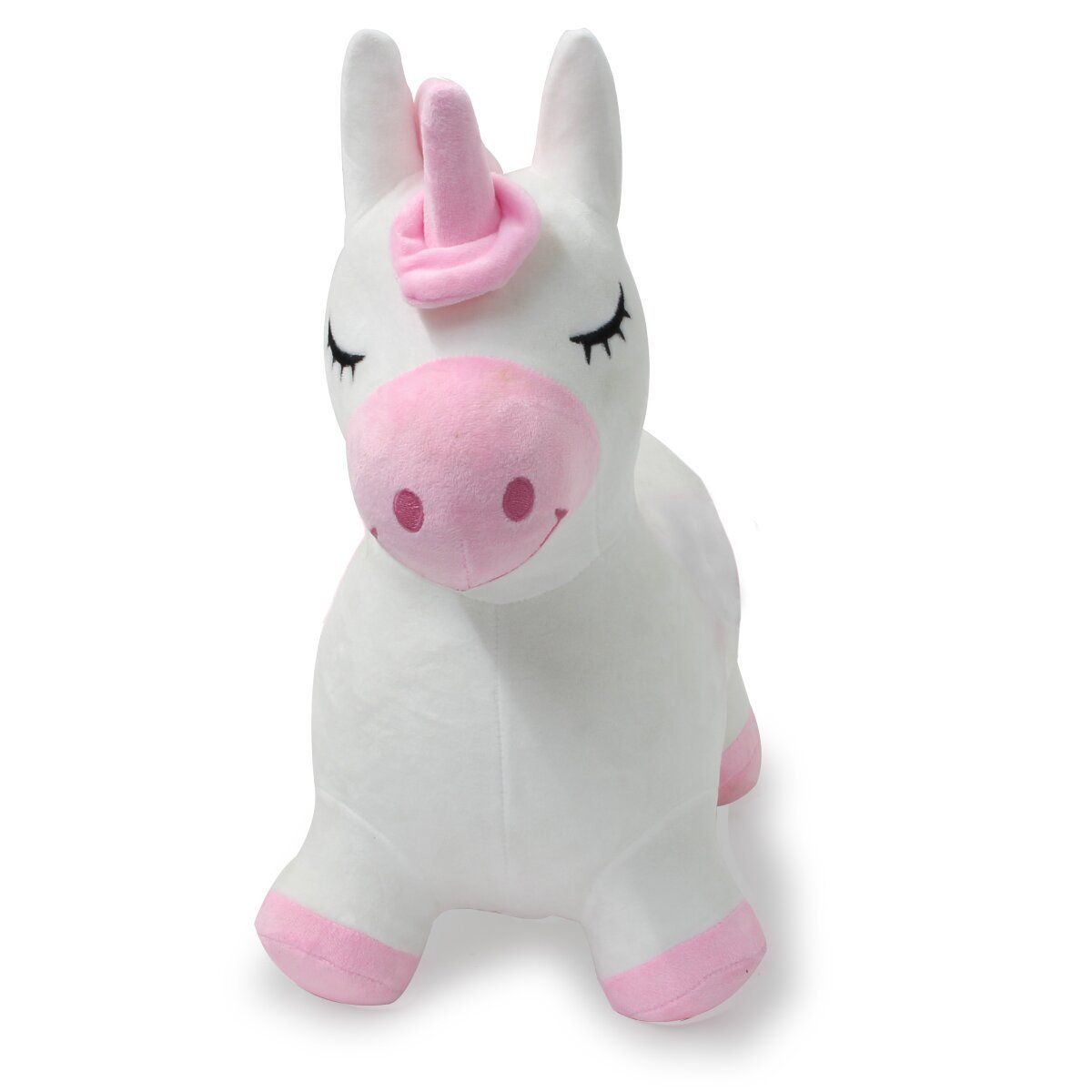 JAMARA Hüpftier Einhorn HoppyDoo mit Plüschbezug und Pumpe ab 12 Monaten
