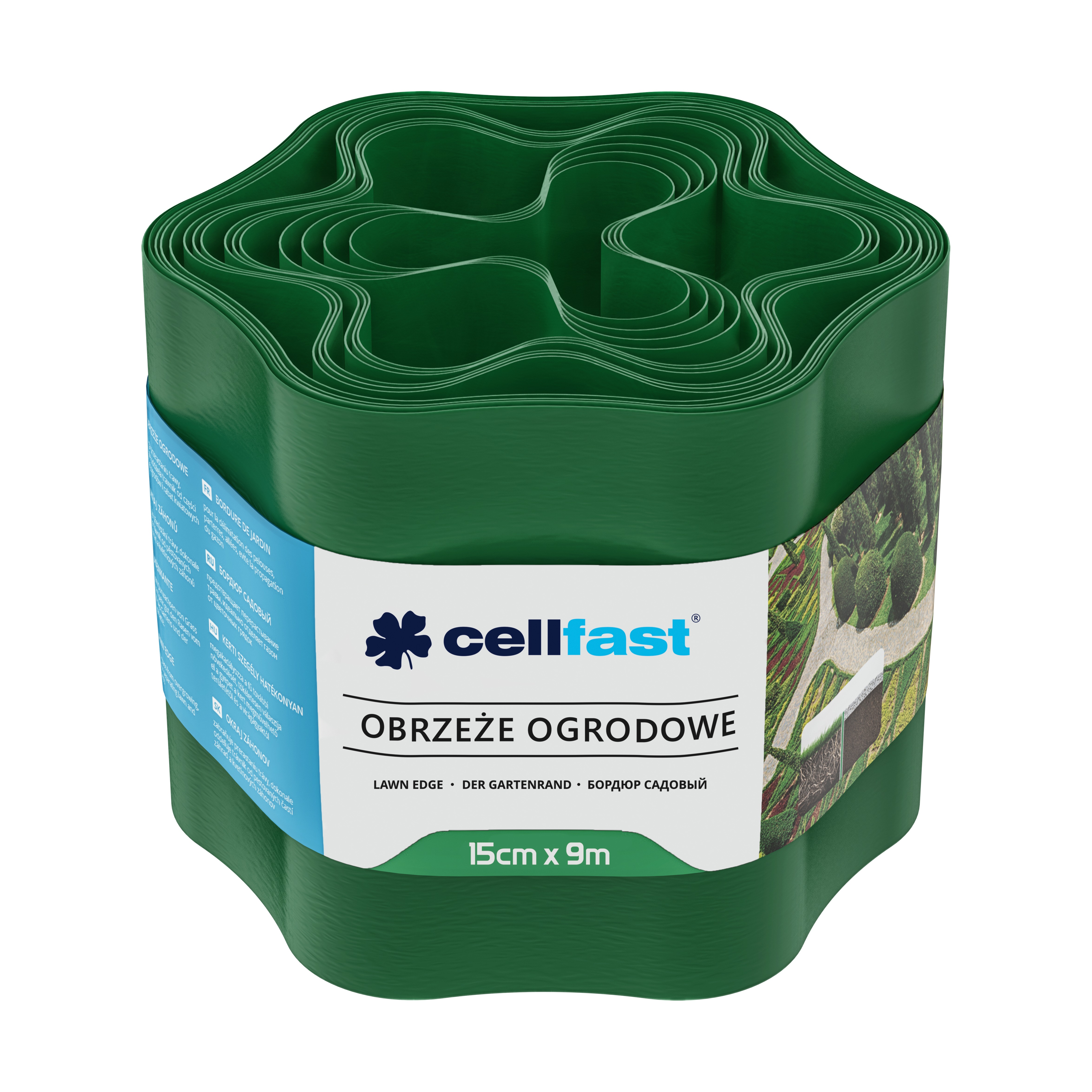 Cellfast Gartenrand 15 cm x 9 m grün