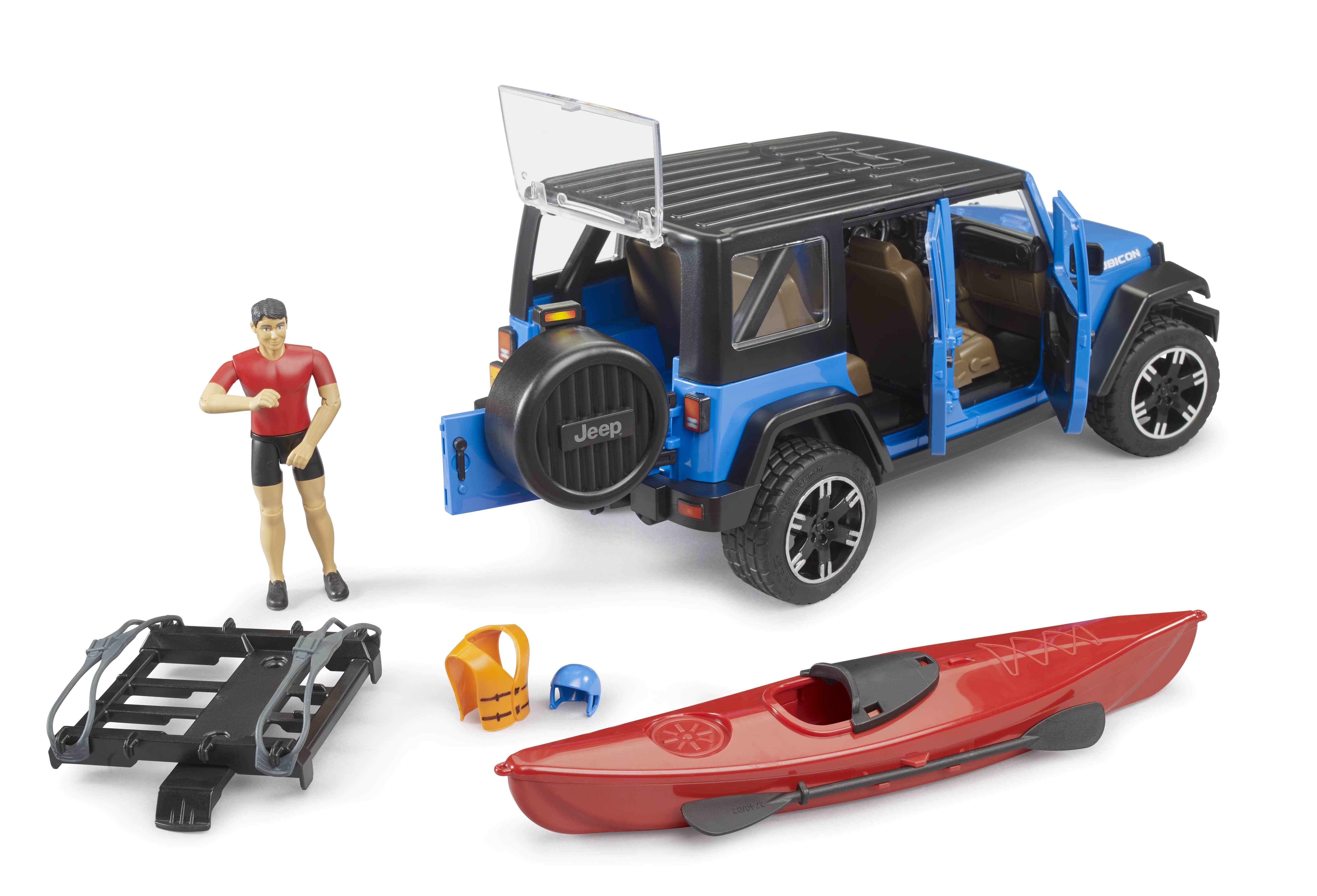 BRUDER 02529 - Jeep Wrangler Rubicon Unlimited mit Kajak und Figur - Bild 5 BRUDER 02529 - Jeep Wrangler Rubicon Unlimited mit Kajak und Figur - Bild 5