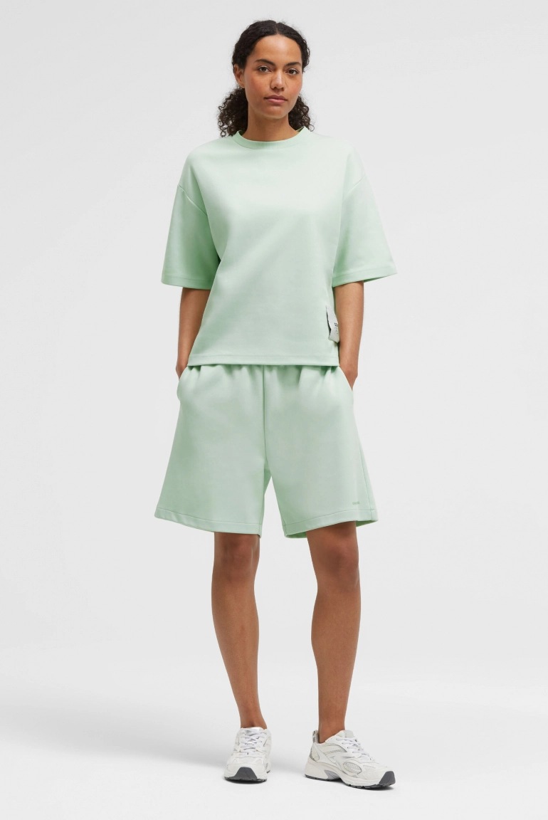 SENSES Kurzarm-Sweatshirt SA:LINE aus Interlock pastel lime