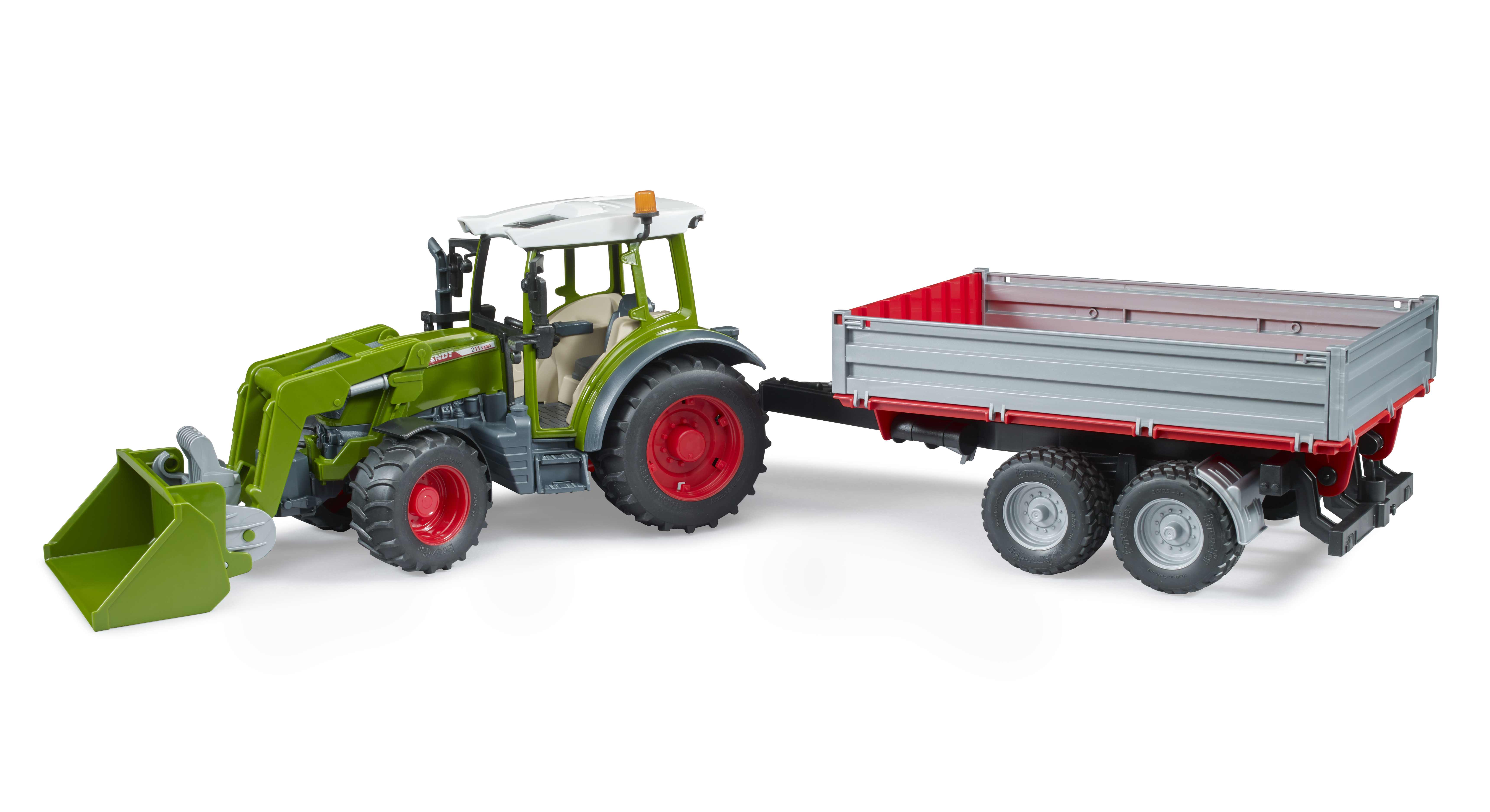 BRUDER 02182 - Fendt Vario 211 mit Frontlader und Bordwandanhänger BRUDER 02182 - Fendt Vario 211 mit Frontlader und Bordwandanhänger