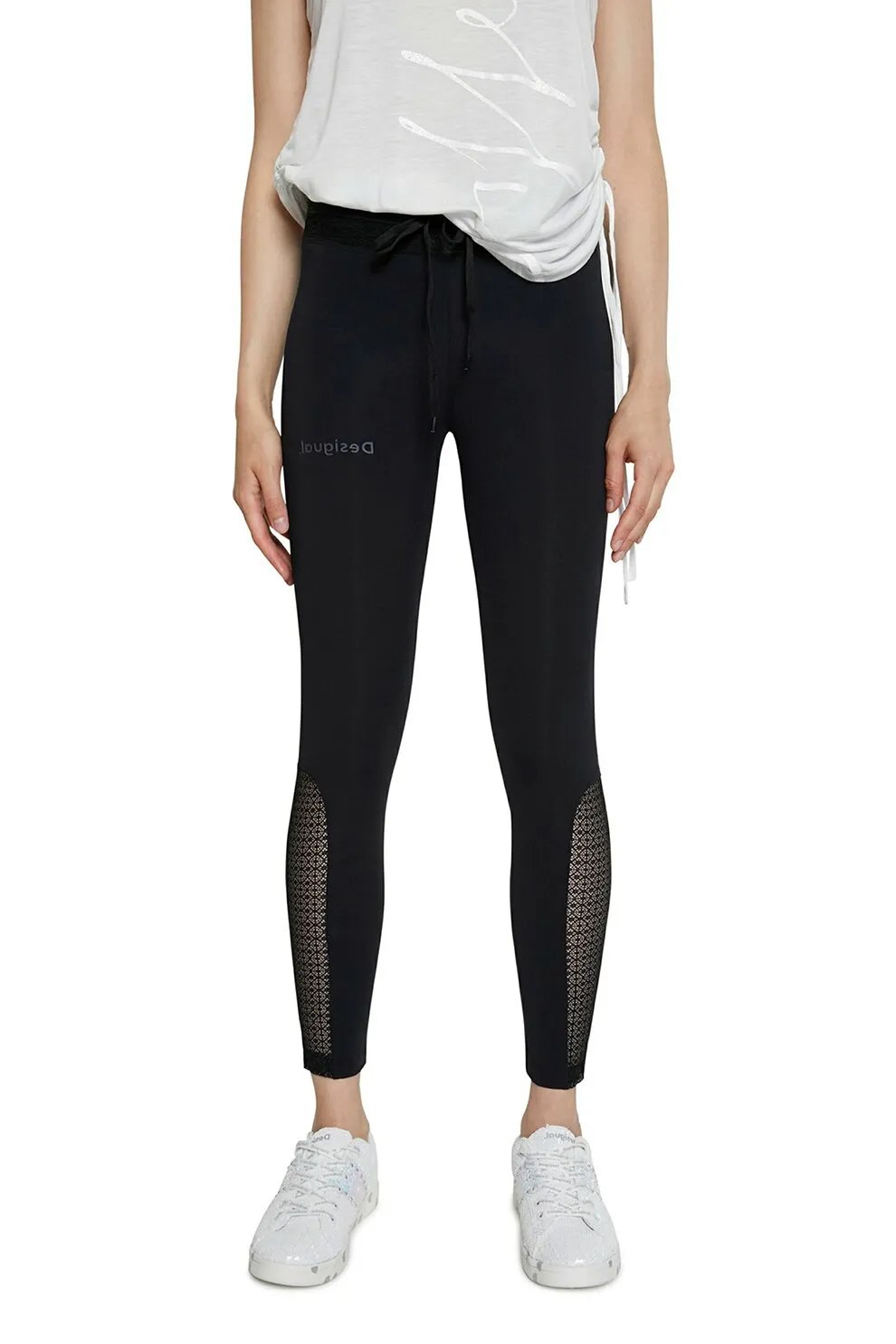 Desigual Damen Leggings „Desagujado“ - Schwarz 21SONK072000 GR. M Desigual Damen Leggings „Desagujado“ - Schwarz 21SONK072000 GR. M