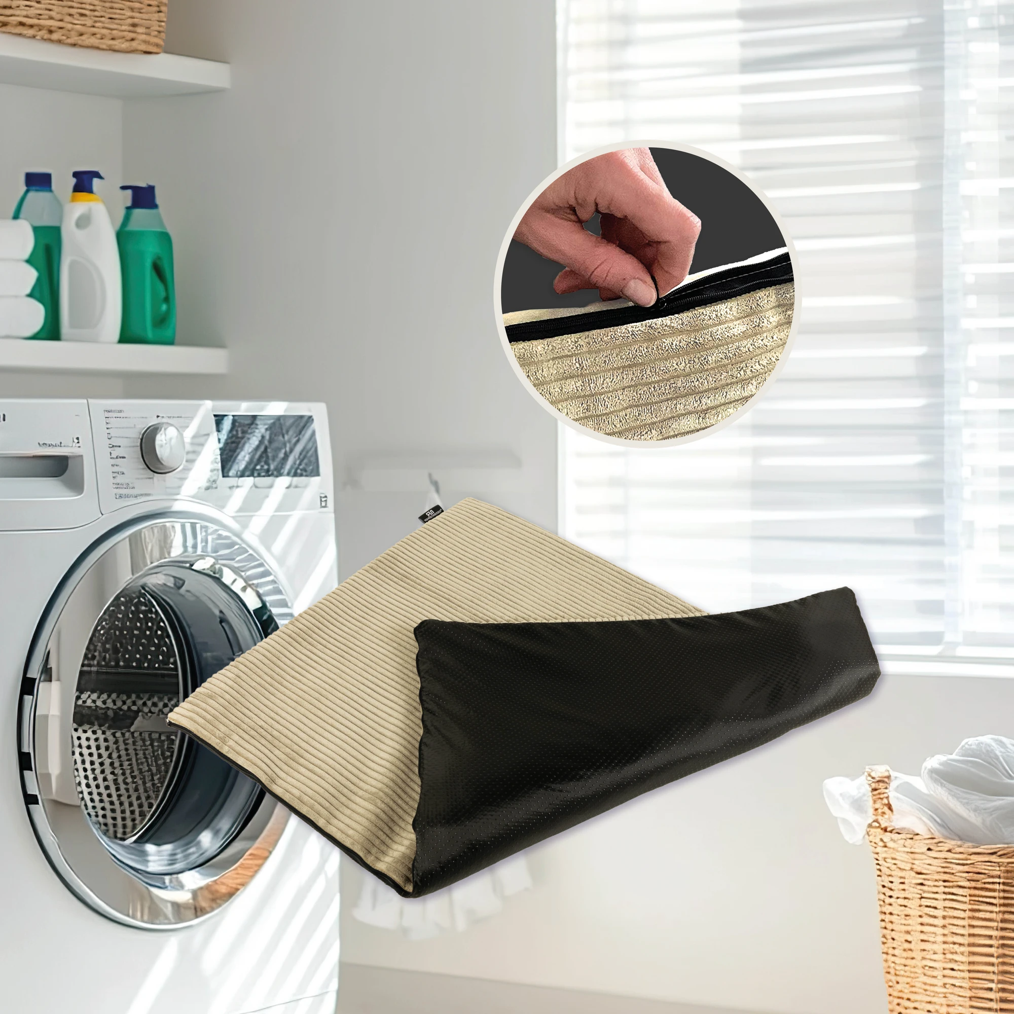 Rohrschneider RS 22389 Hanfmatte Cordbezug – Naturmatte mit Bezug GR.1