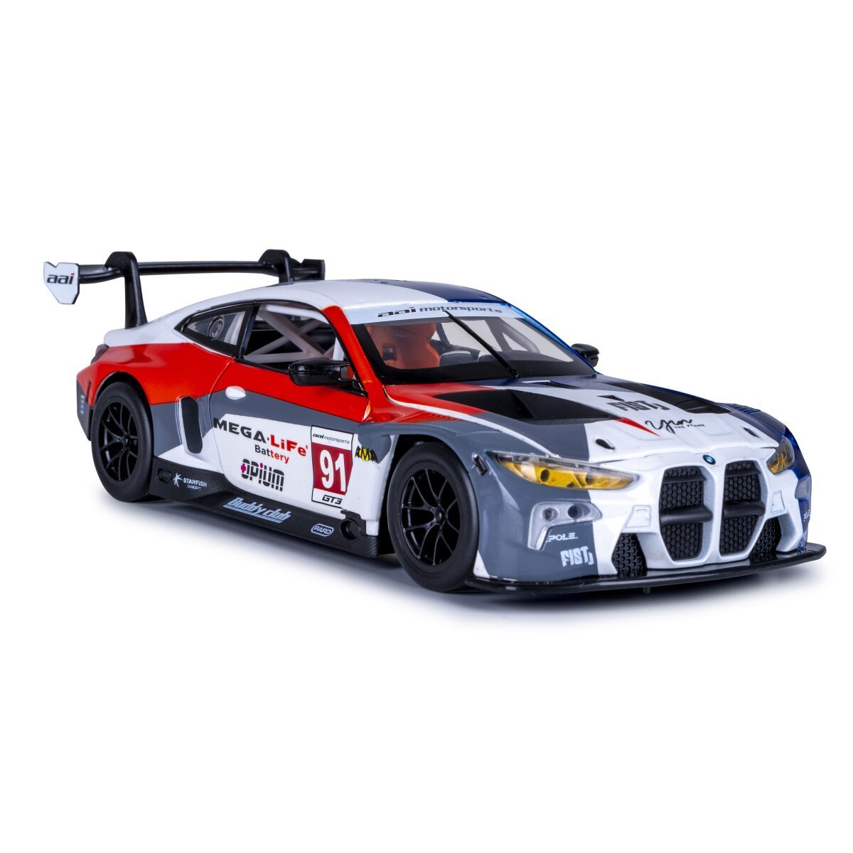 JAMARA BMW M4 GT3 Diecast 1:24 weiß inkl. Knopfzellen ab 3 Jahren