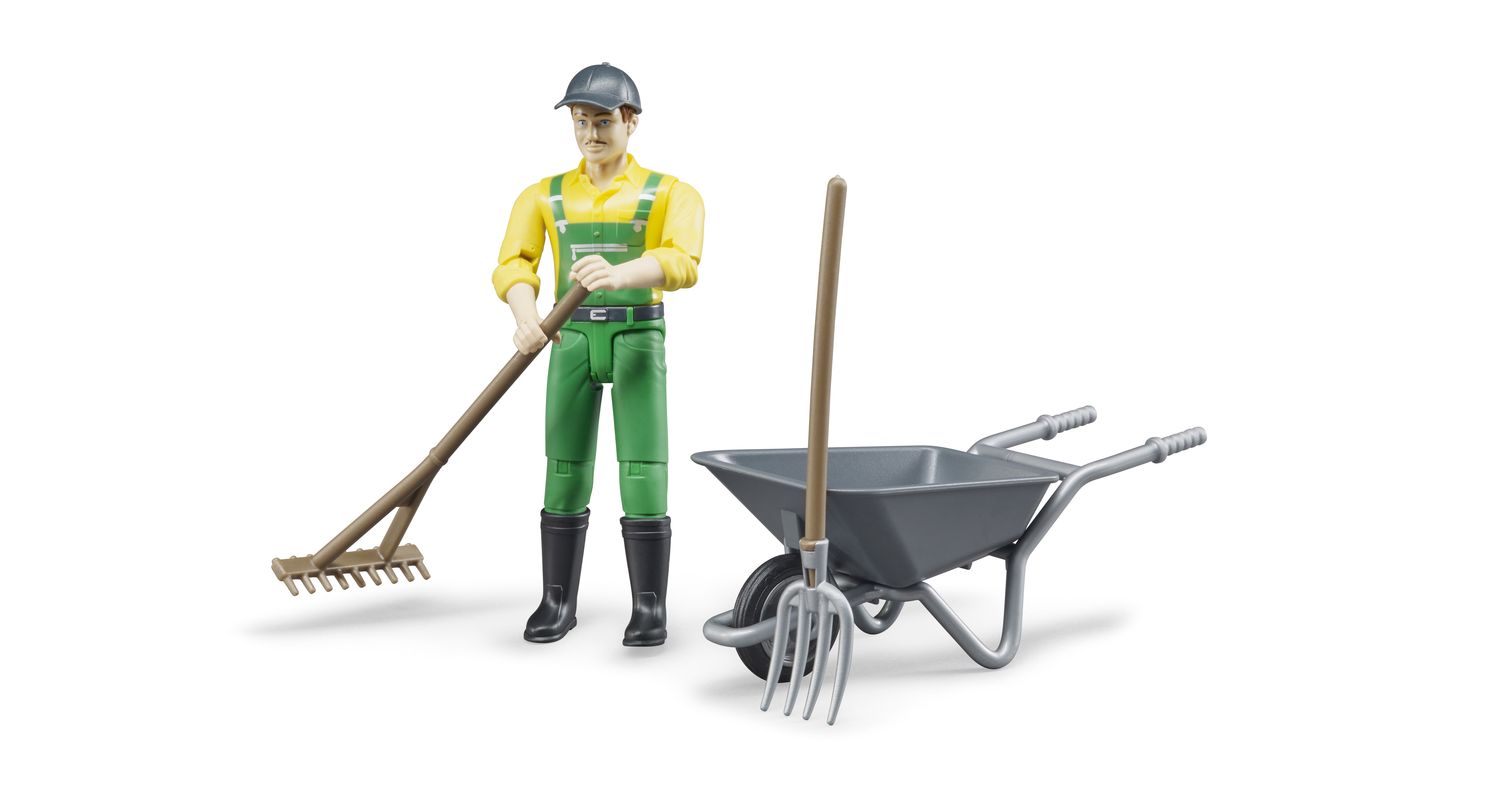 BRUDER 62610 - Figurenset Landwirt mit Zubehör - Bild 2 BRUDER 62610 - Figurenset Landwirt mit Zubehör - Bild 2