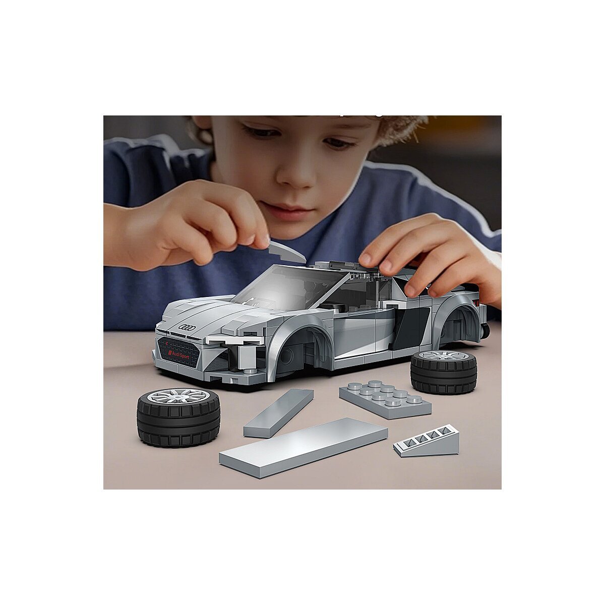 JAMARA CaDA Audi R8 Coupé 1:24 grau Bricks ab 8 Jahren JAMARA CaDA Audi R8 Coupé 1:24 grau Bricks ab 8 Jahren