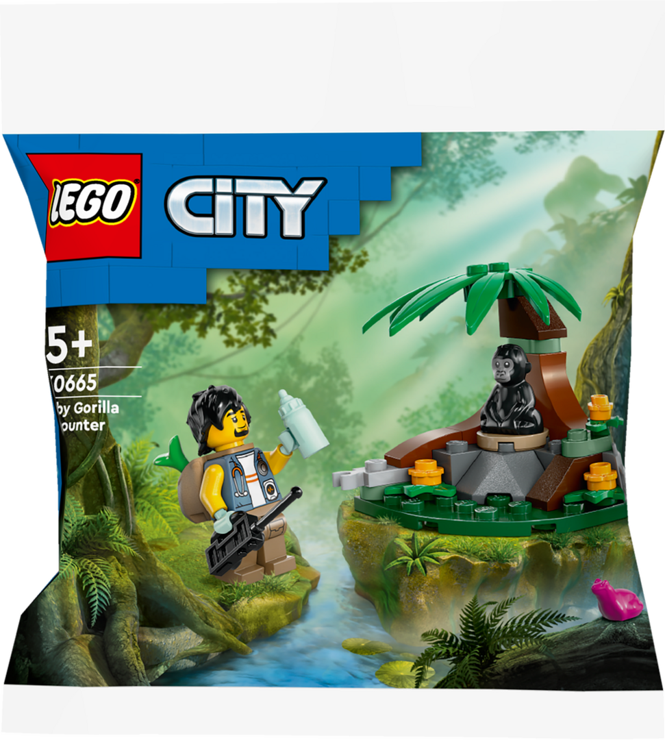 LEGO® City Dschungelforscher mit Baby-Gorilla 30665 Gras, Pflanze, Vegetation, Person