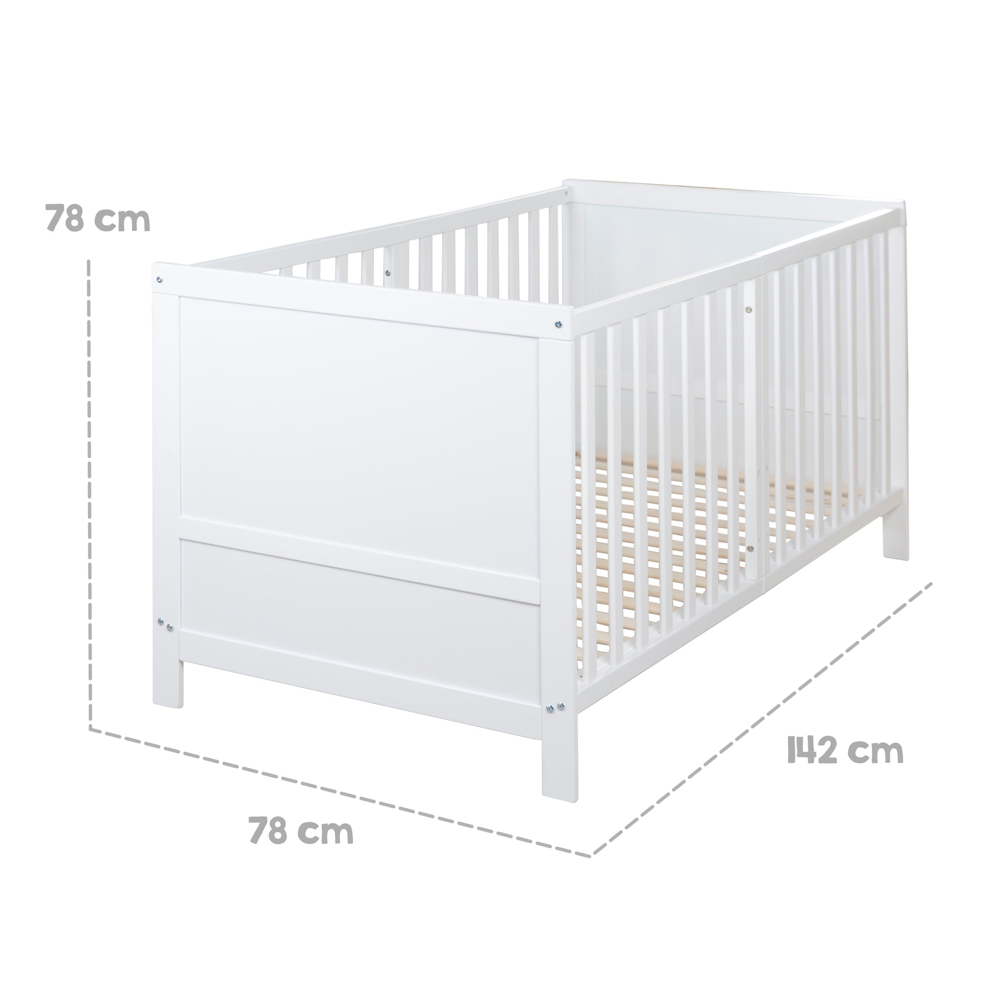 Roba 0194WE Kombi-Kinderbett 70x140 cm weiß – Komplettbettsets & Einzelbetten - Produktbild 15