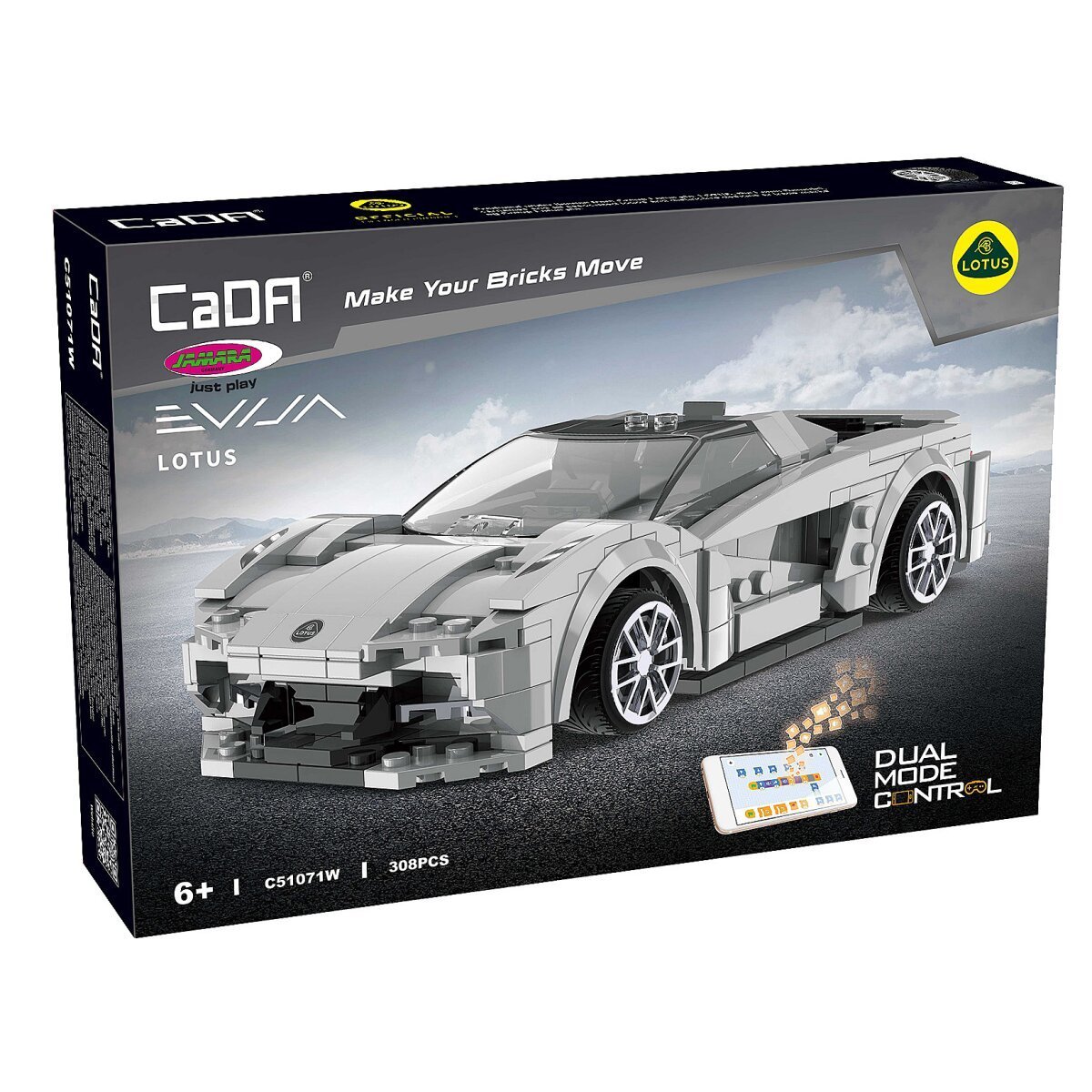 JAMARA CaDA Lotus Evija 1:18 grau 2,4GHz Bricks ab 6 Jahren JAMARA CaDA Lotus Evija 1:18 grau 2,4GHz Bricks ab 6 Jahren