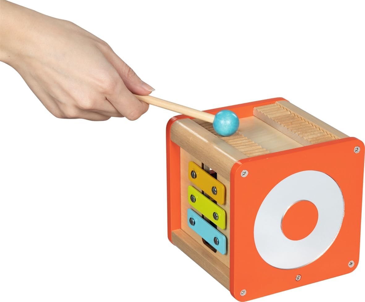 GOKI 59966 Activity Würfel Beatbox – Motorikspielzeug mit Xylophon