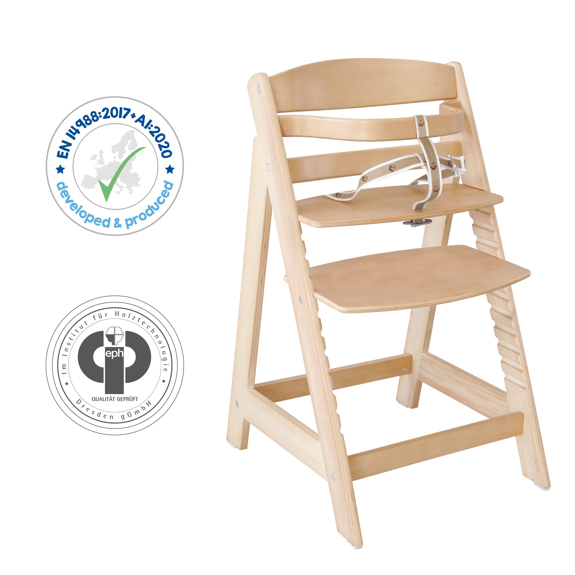 Roba 7562V190 Treppenhochstuhl mit Sitzverkleinerer natur lackiert - Bild 3 Roba 7562V190 Treppenhochstuhl mit Sitzverkleinerer natur lackiert - Produktbild 3
