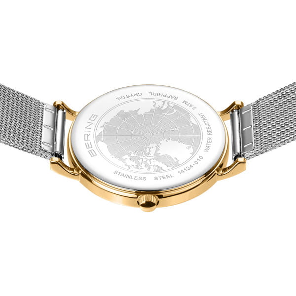 Bering 14134-010 Damenuhr, Milanaise, Silber/Gold Bering 14134-010 Damenuhr, Milanaise, Silber/Gold