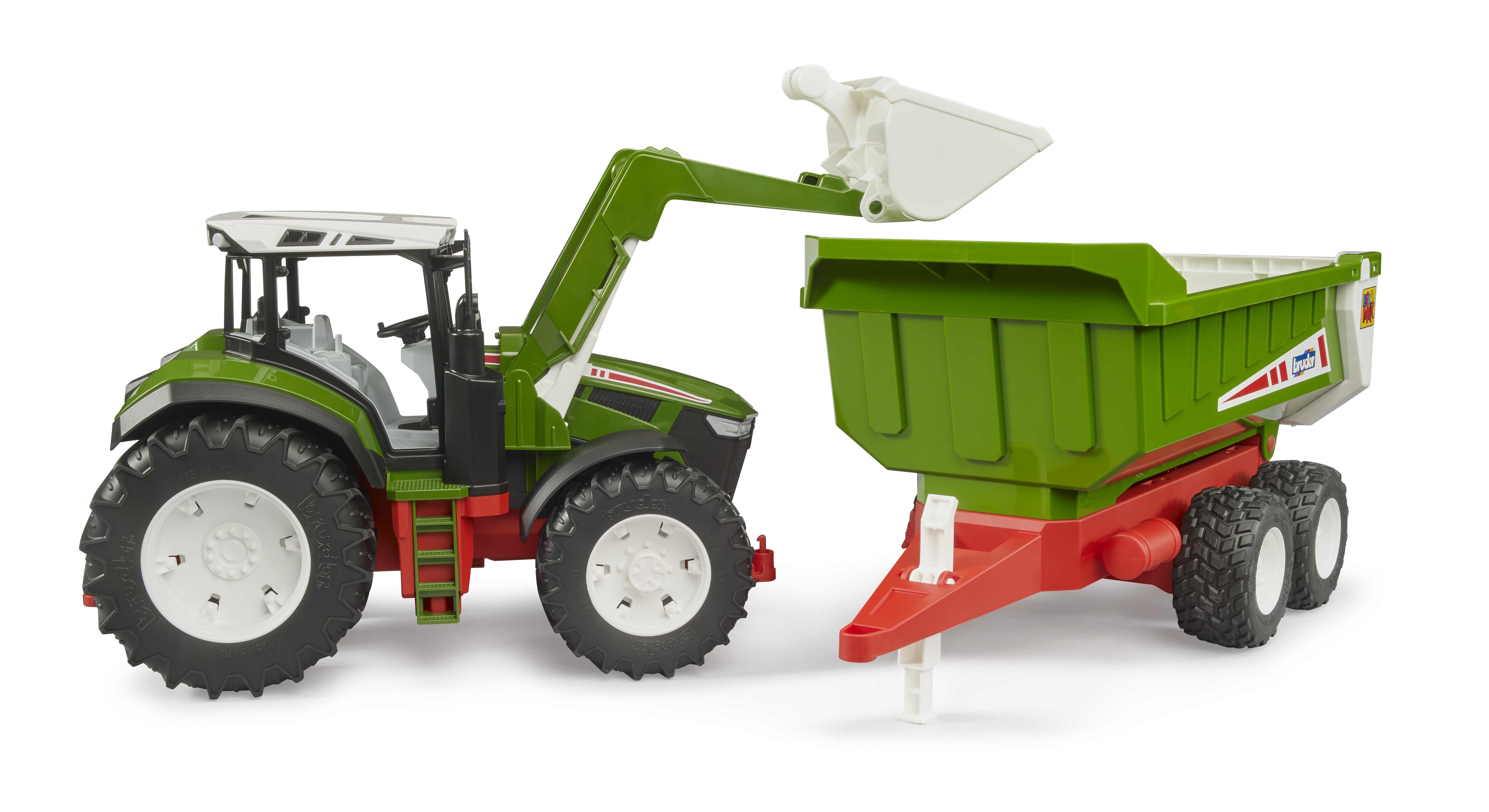 BRUDER 03452 - Roadmax Traktor mit Frontlader und Kippanhänger - Bild 8