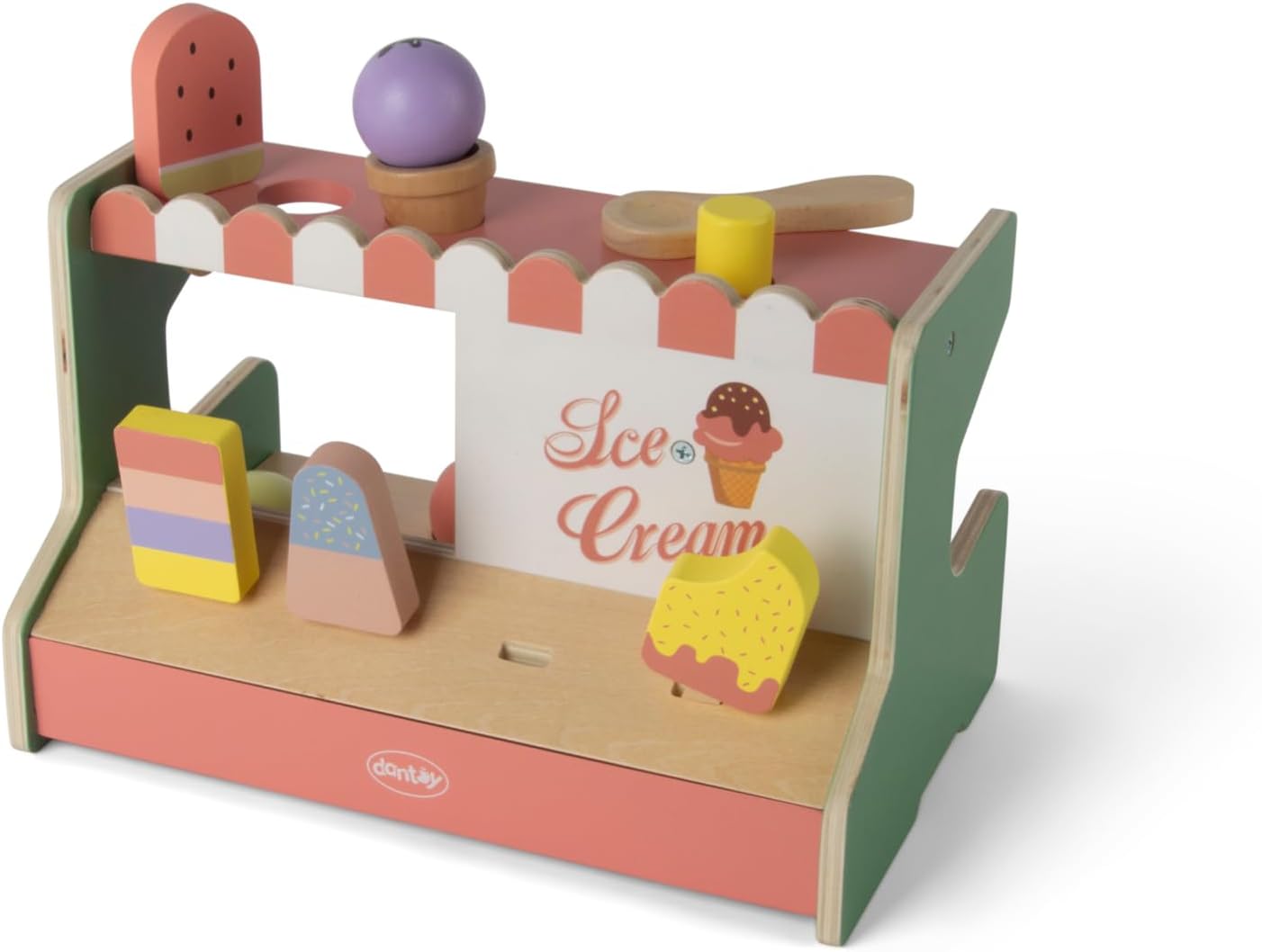 Dantoy 4774 Eiscreme-Shop - Holzspielset in Geschenkbox, 12-teilig Dantoy 4774 Eiscreme-Shop - Holzspielset in Geschenkbox, 12-teilig