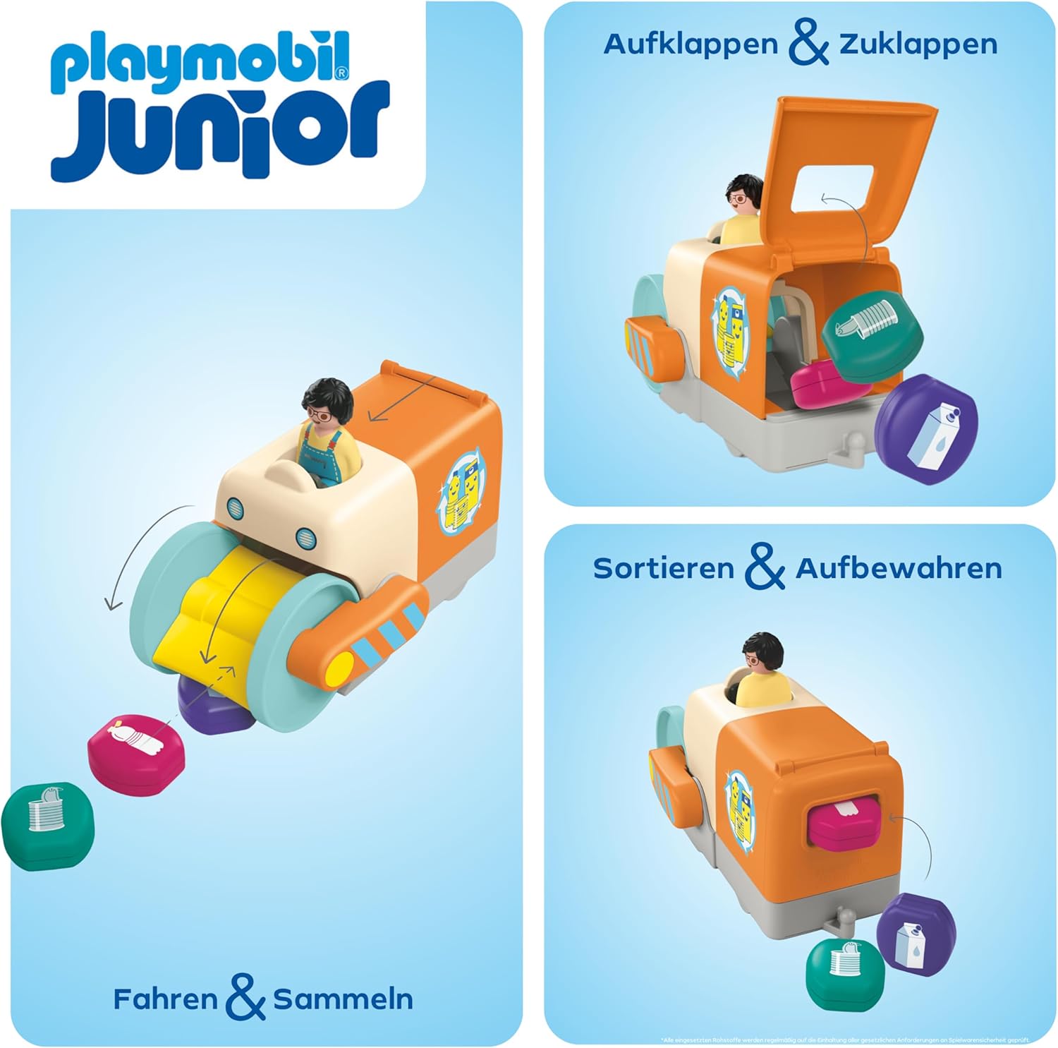 PLAYMOBIL 71774 junior: spassiges müllsammelfahrzeug Spielbereich, Drinnen