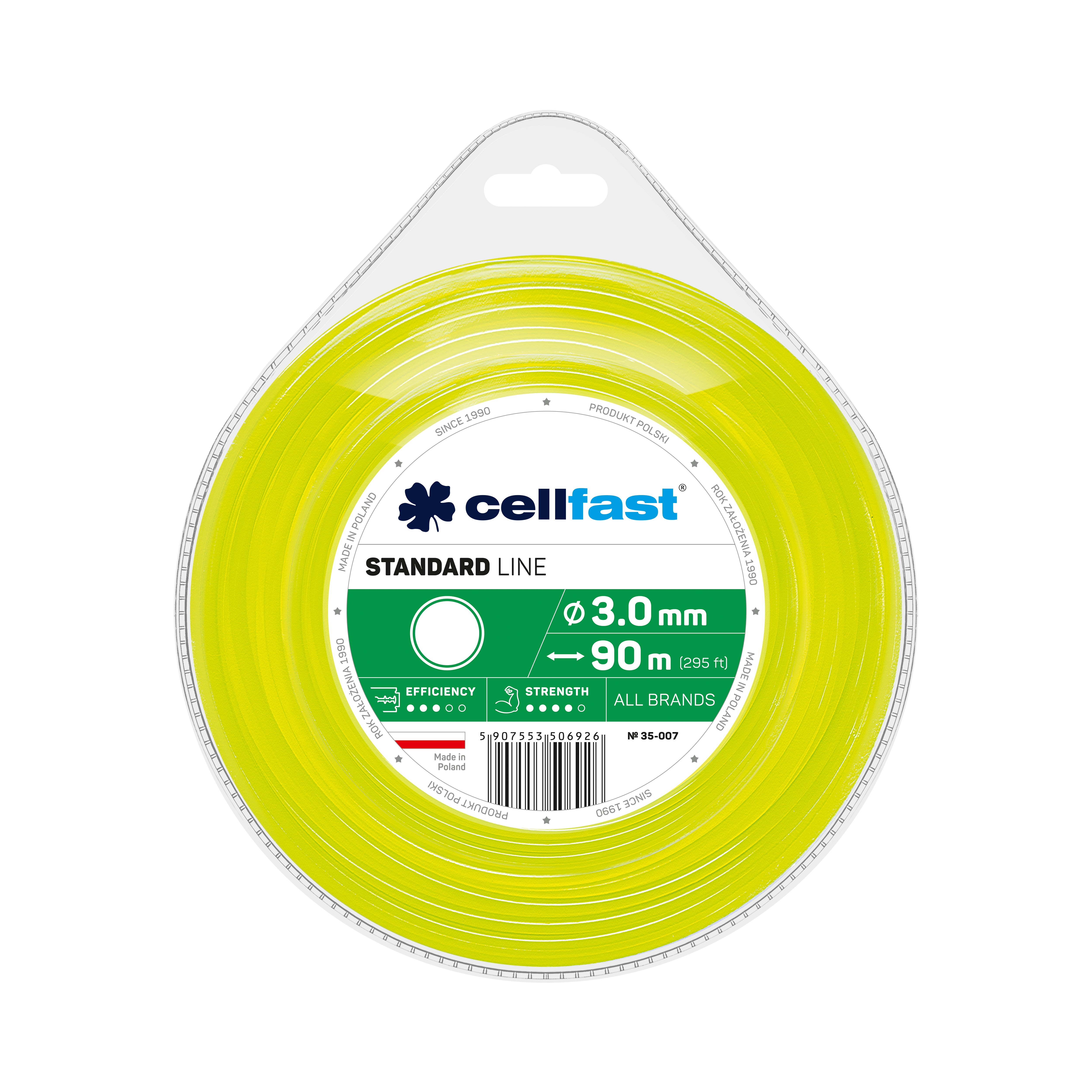 Cellfast STANDARD Mähfäden 3,0 mm x 90 m Rund Cellfast STANDARD Mähfäden 3,0 mm x 90 m Rund