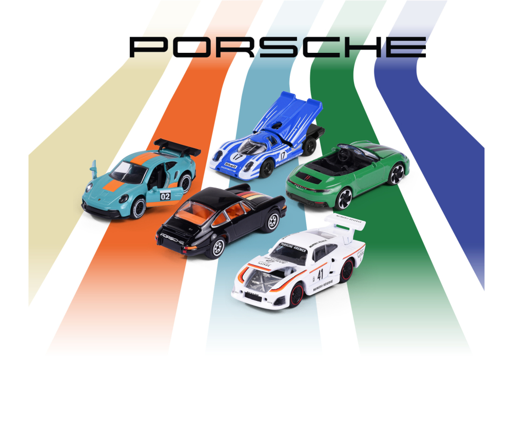 Majorette Porsche 5 Pieces Giftpack