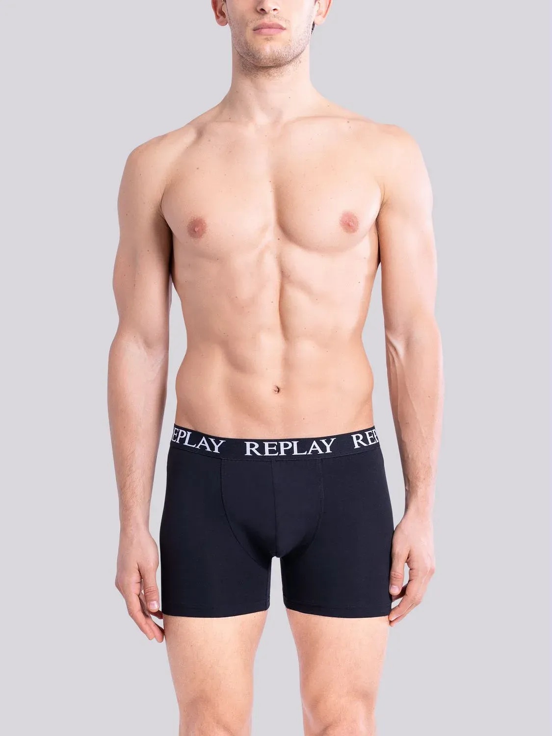 REPLAY Herren Boxershorts I101005BT – Schwarz, 2er Pack Cotton-Stretch GR. L REPLAY Herren Boxershorts I101005BT – Schwarz, 2er Pack Cotton-Stretch GR. L