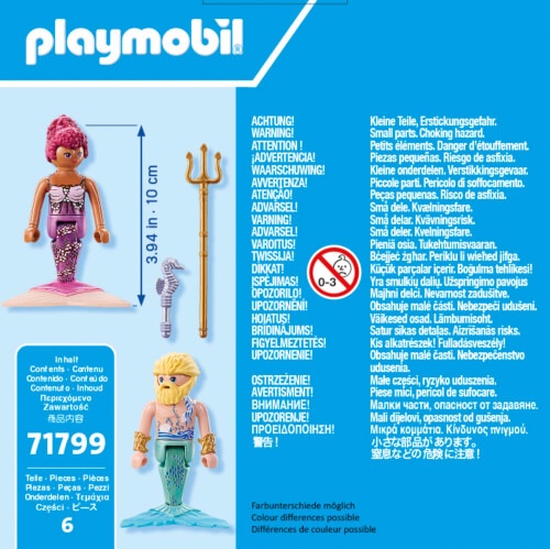 PLAYMOBIL 71799 - DuoPack: Meerjungfrau und Meermann mit Zepter & Dreizack Werbung, Plakat, Person, Figur