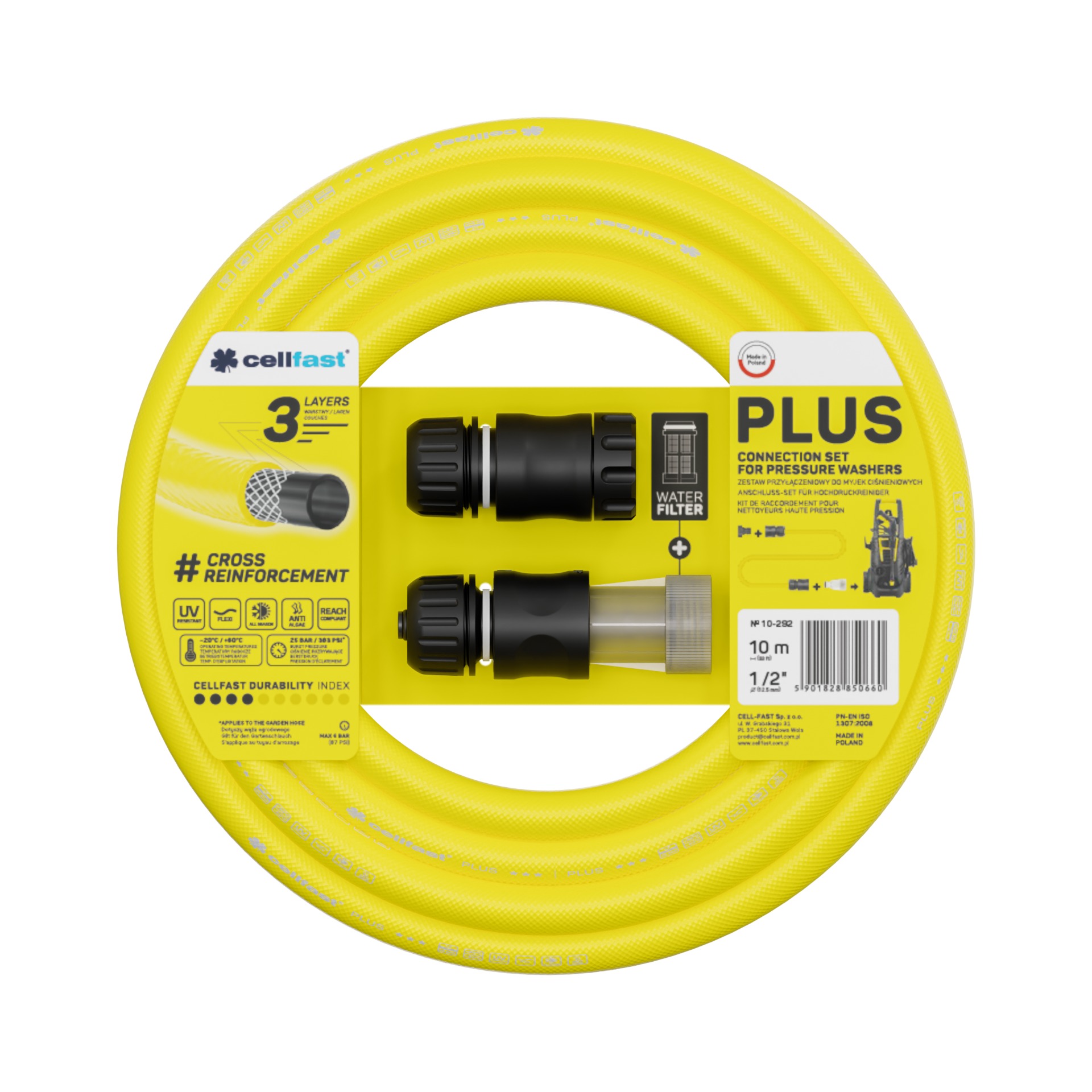 Cellfast Anschlussset für Hochdruckreiniger PLUS 1/2" 10 m