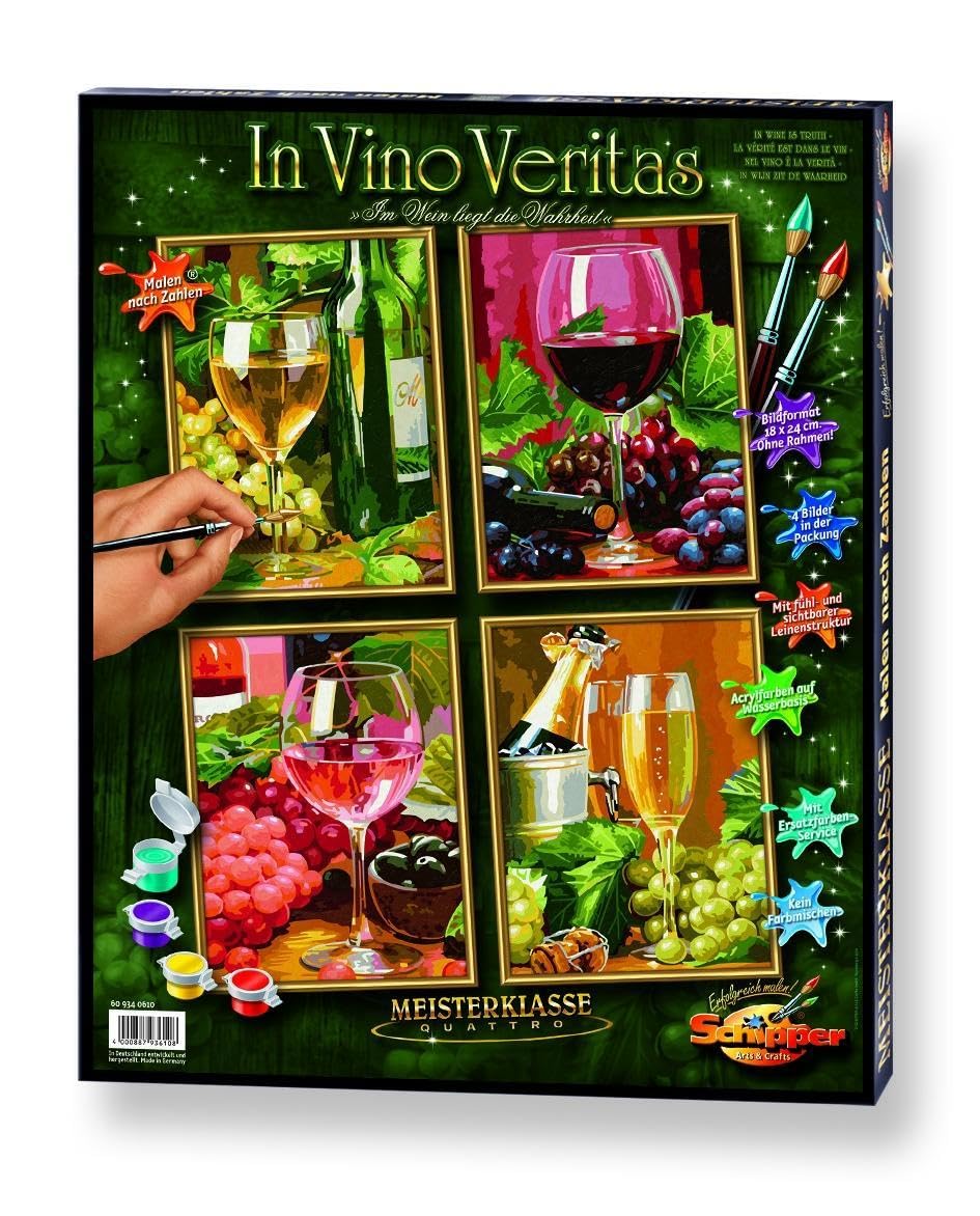 Schipper Mnz - In Vino Veritas (Quattro) - Malen Nach Zahlen Set Für Genießer 609340610 Obst, Produzieren, Kunst, Collage, Draußen