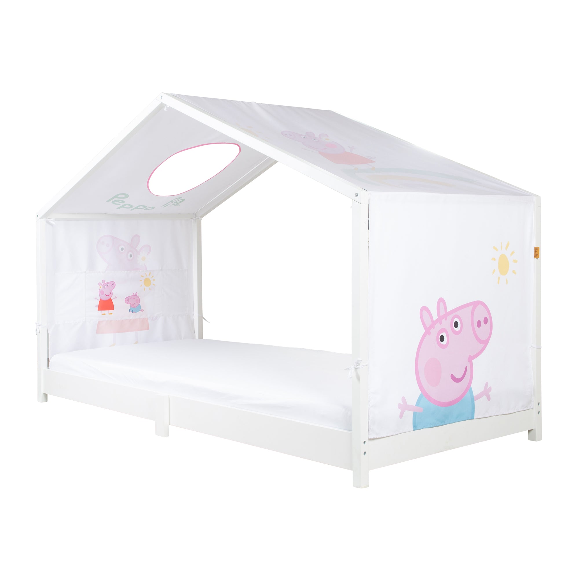 Roba 0286PP1 Hausbettbezug 90x200 cm Peppa Pig weiß – Bettenzubehör - weiß - Bettenzubehör - Produktbild 1