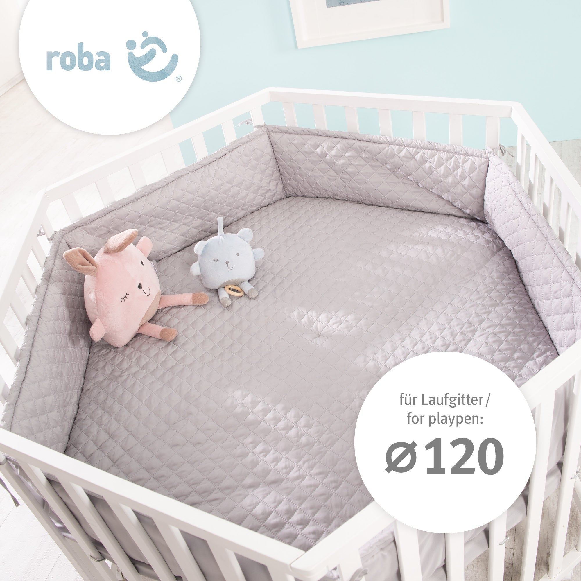 Roba 213007 Laufgittermatratze, 6-eckig weiß – Matratzen - Bild 11 Roba 213007 Laufgittermatratze, 6-eckig weiß – Matratzen - Produktbild 11