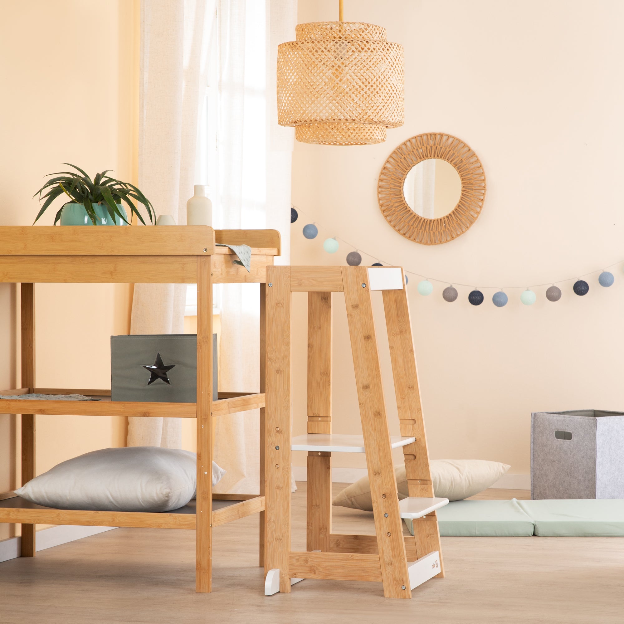 Roba 440113WEB Lernturm weiß/bambus – Motorik & Lernen - Produktbild 10