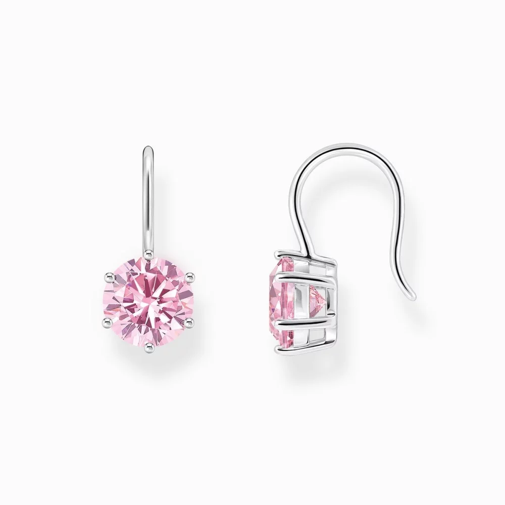 Thomas Sabo Ohrhänger Mit Großem Pinken Zirkonia Silber H2287-051-9 Thomas Sabo Ohrhänger Mit Großem Pinken Zirkonia Silber H2287-051-9