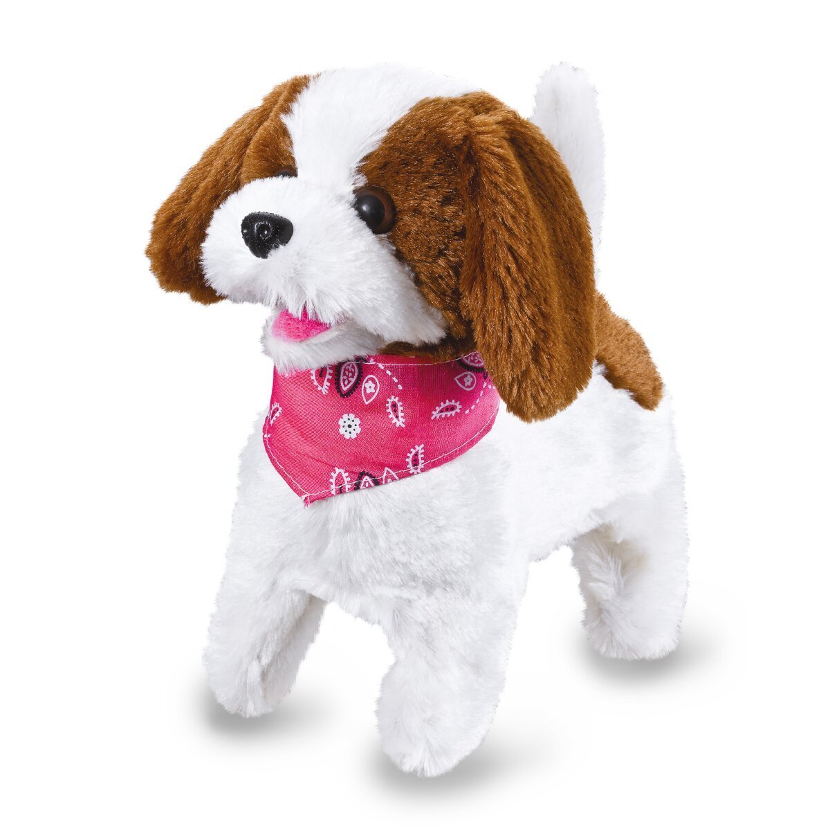 JAMARA Lucky RC Plüschhund Weiss/Braun 27MHz ab 3 Jahren